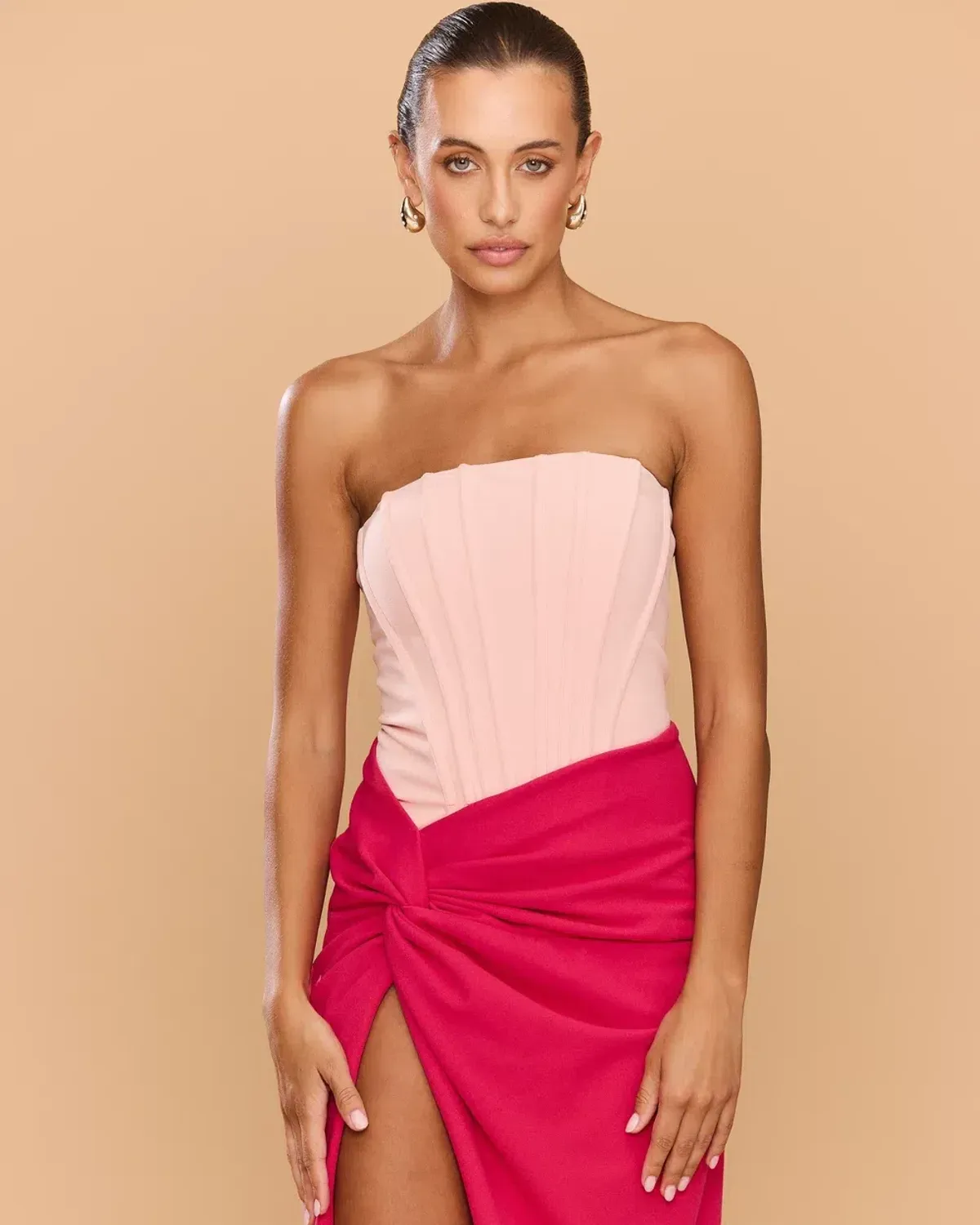 Pink Maxi Cinthia Dress by Catherine Ferraro Size 8 - Image 2