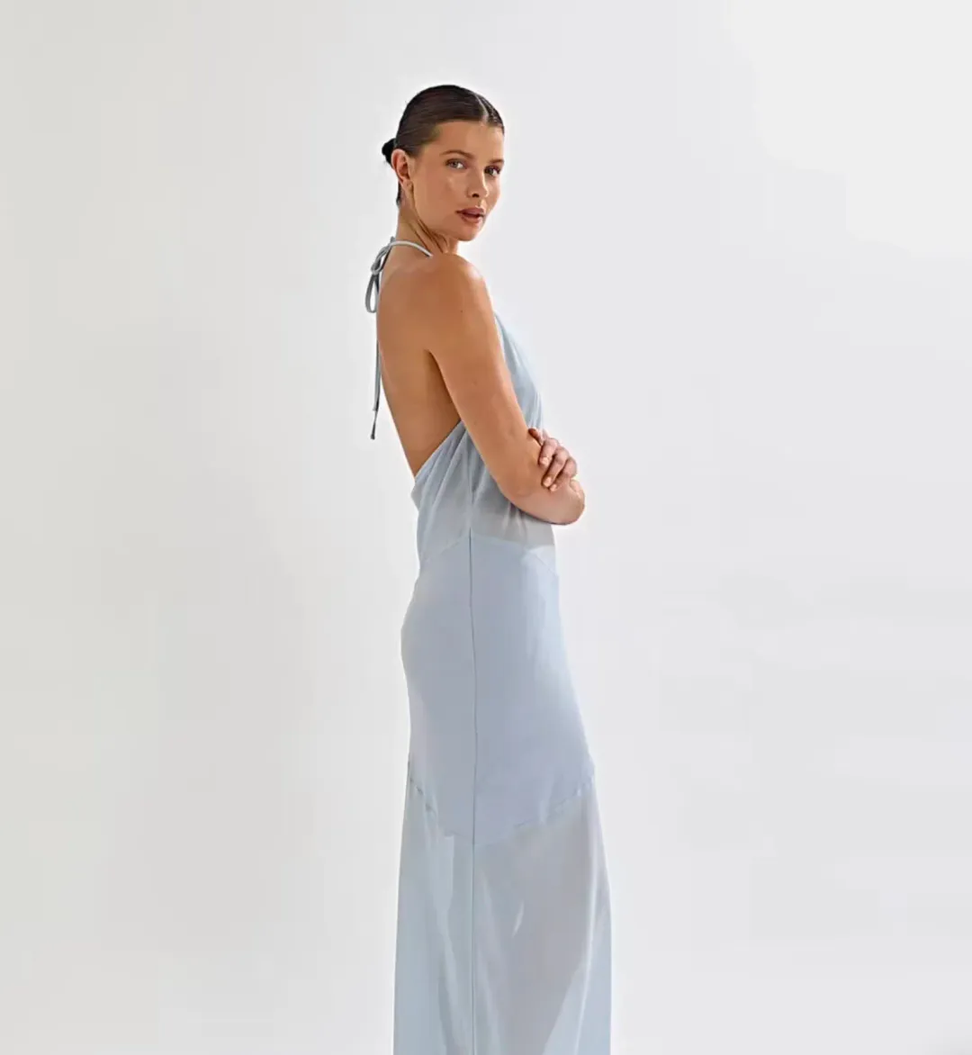 ONE MILE ERYN DRESS IN BLUE ICE SIZE 12 for rent on The Volte - main image