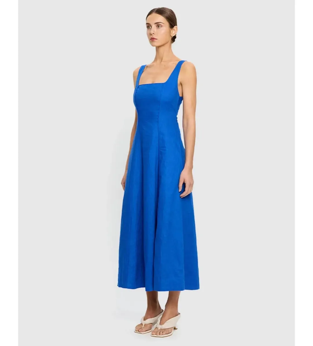 Kivari Elise Midi Dress Cobalt Size AU 10 for rent on The Volte - main image