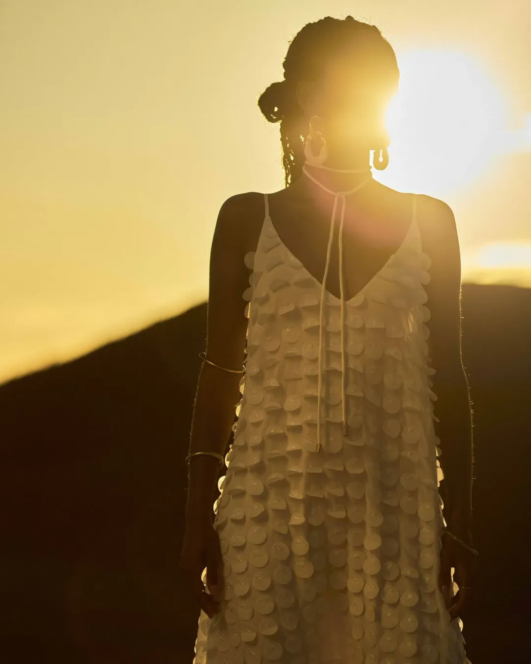 Sheike White Heaven V Neck Maxi Dress. Size 8 for rent on The Volte - main image