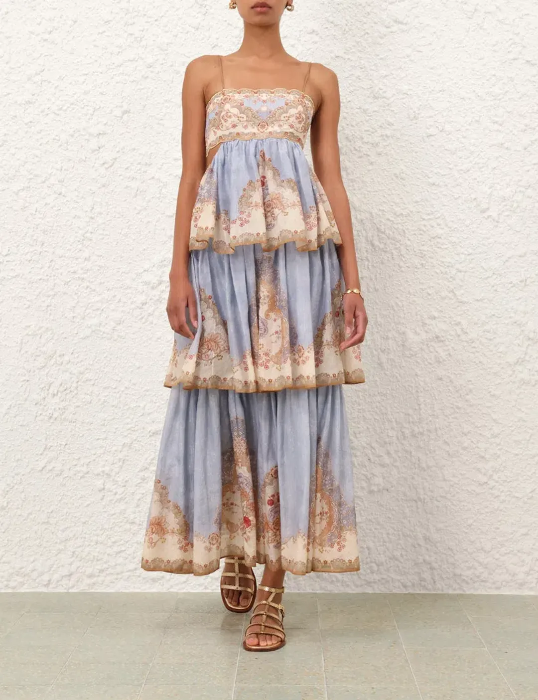 Zimmermann Daylight Tiered Maxi Dress Size 0 / 6-8 for rent on The Volte - main image