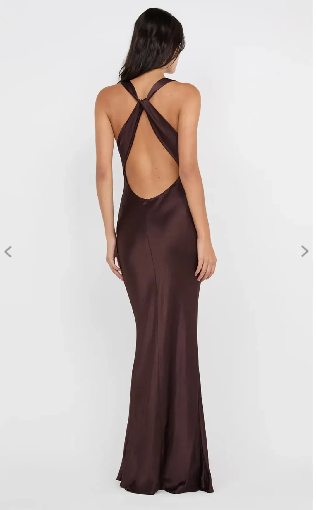 Bec & Bridge Gia Halter Maxi Dress brown size 6 for rent on The Volte - main image