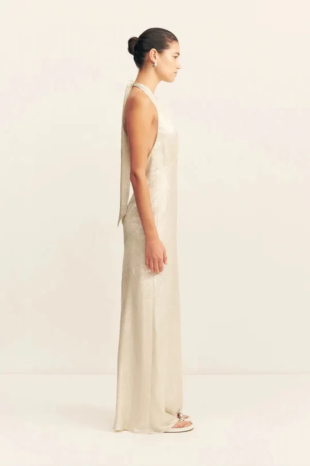 Shona Joy Calder Halter Neck Maxi Dress Bubbly Size 6 for rent on The Volte - main image
