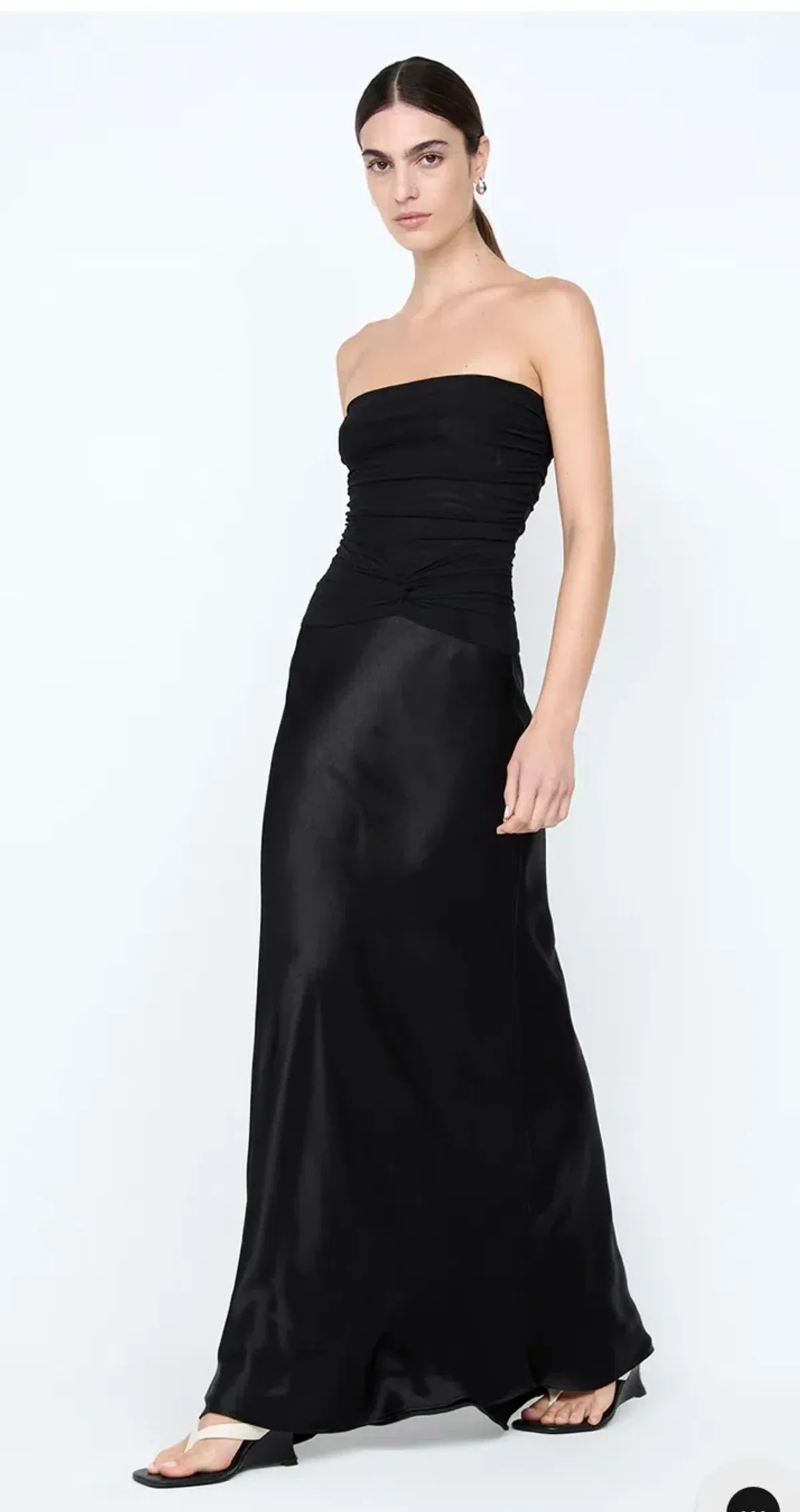 BEC & BRIDGE MILLAH STRAPLESS MAXI DRESS BLACK SIZE AU 6 - Image 2
