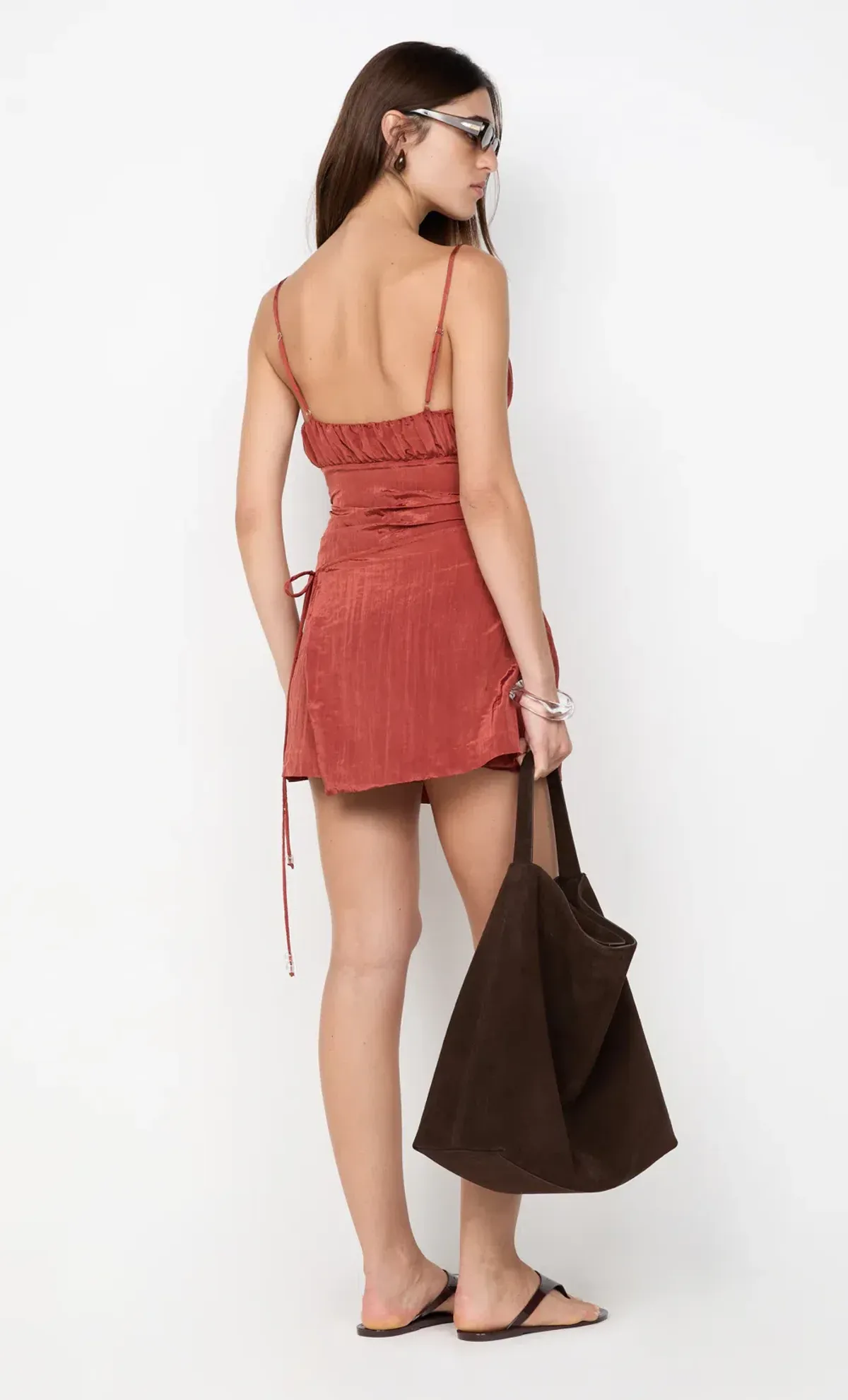 Bec & Bridge ODESSA SCOOP MINI DRESS Rust Size 6 - Image 4