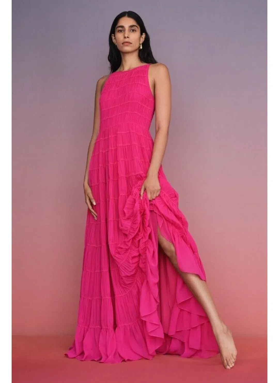 Aje Rosewood Ruched Maxi Dress for rent on The Volte - main image