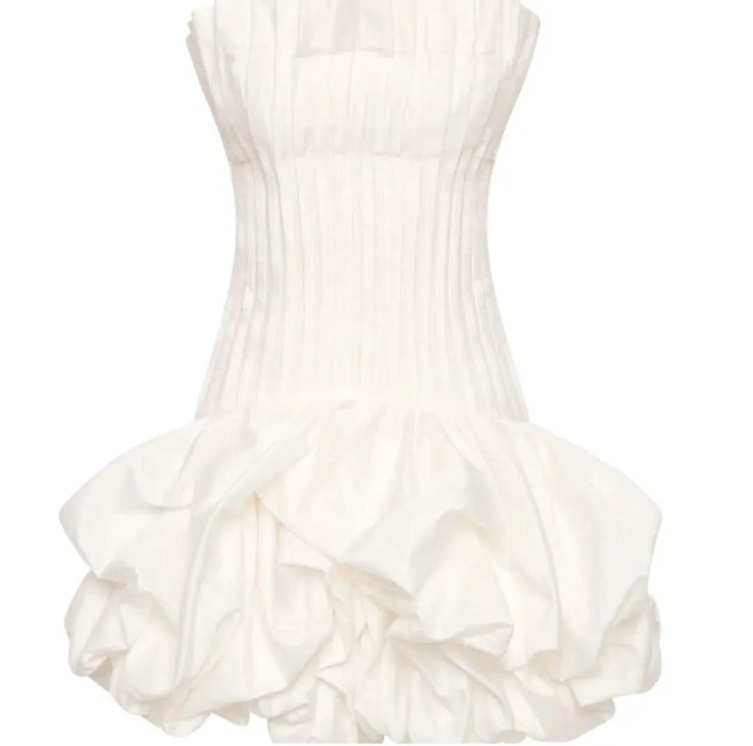 Aje Women's White and Cream Dress for rent on The Volte - main image