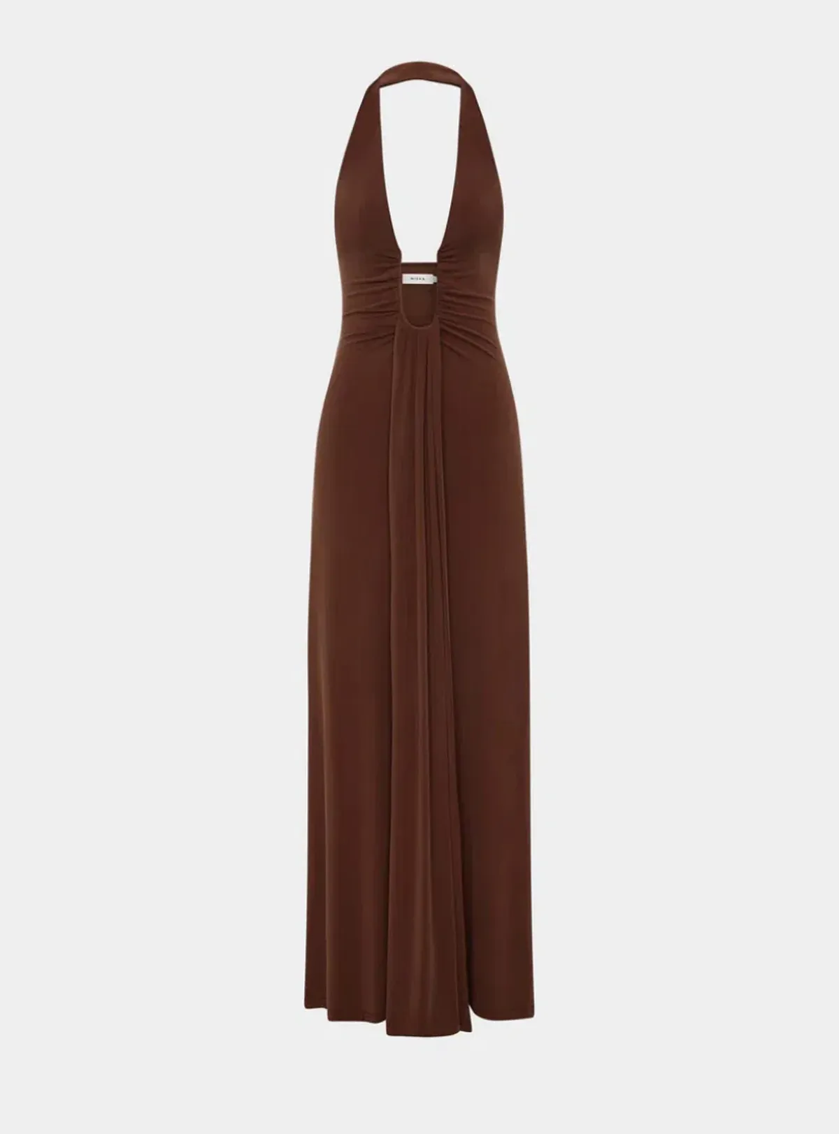 Misha Jennifer Cupro Maxi Brown M AU10 - Image 4