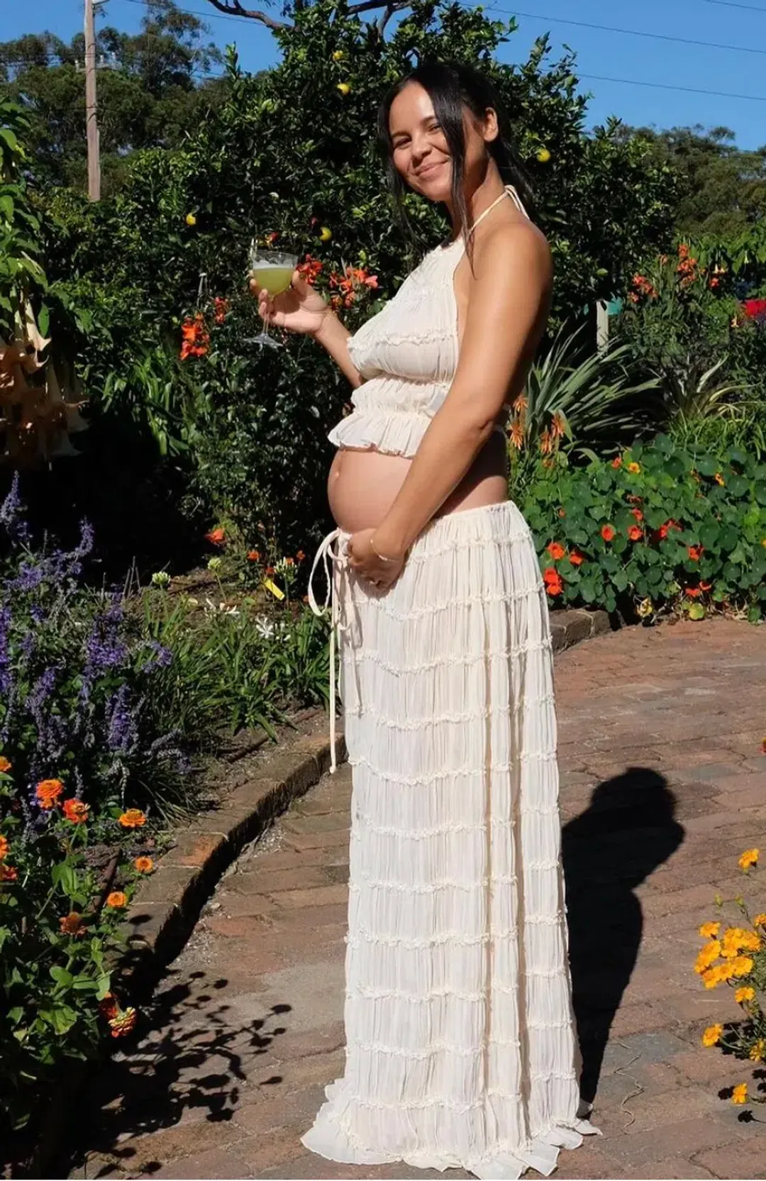 Arcina Ori Juliette Halter and Skirt Set Cream Size S / AU 8 for rent on The Volte - main image