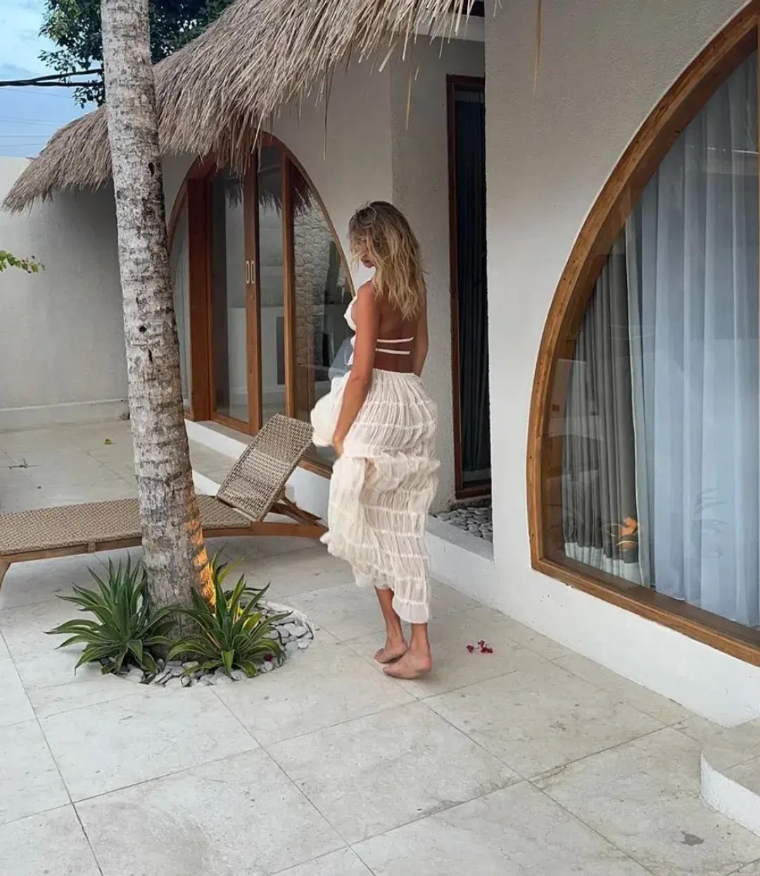 Arcina Ori Juliette Halter and Skirt Set Cream Size S / AU 8 for rent on The Volte - main image