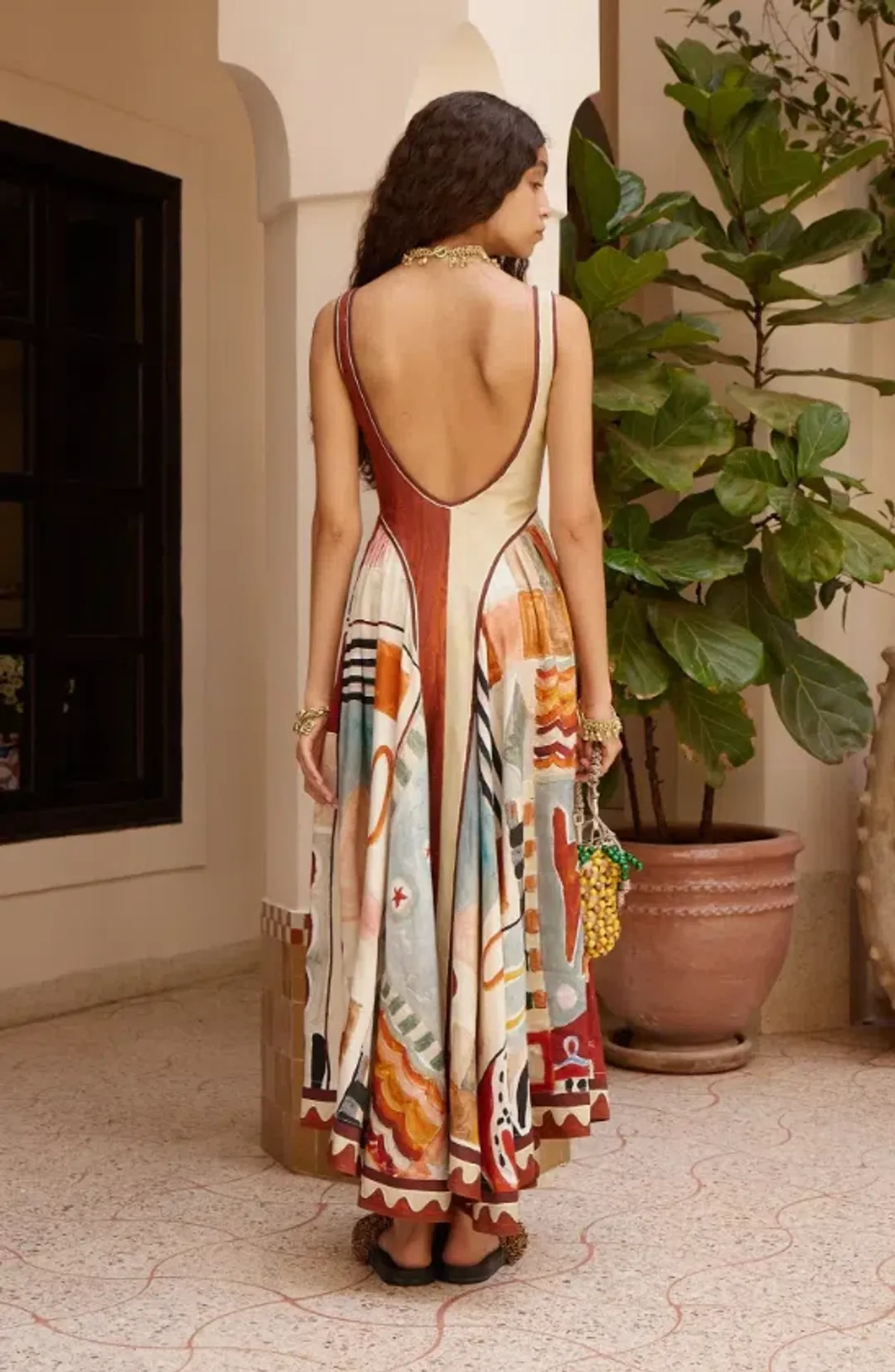 Alemais michelle square neck midi dress Size 12 for rent on The Volte - main image