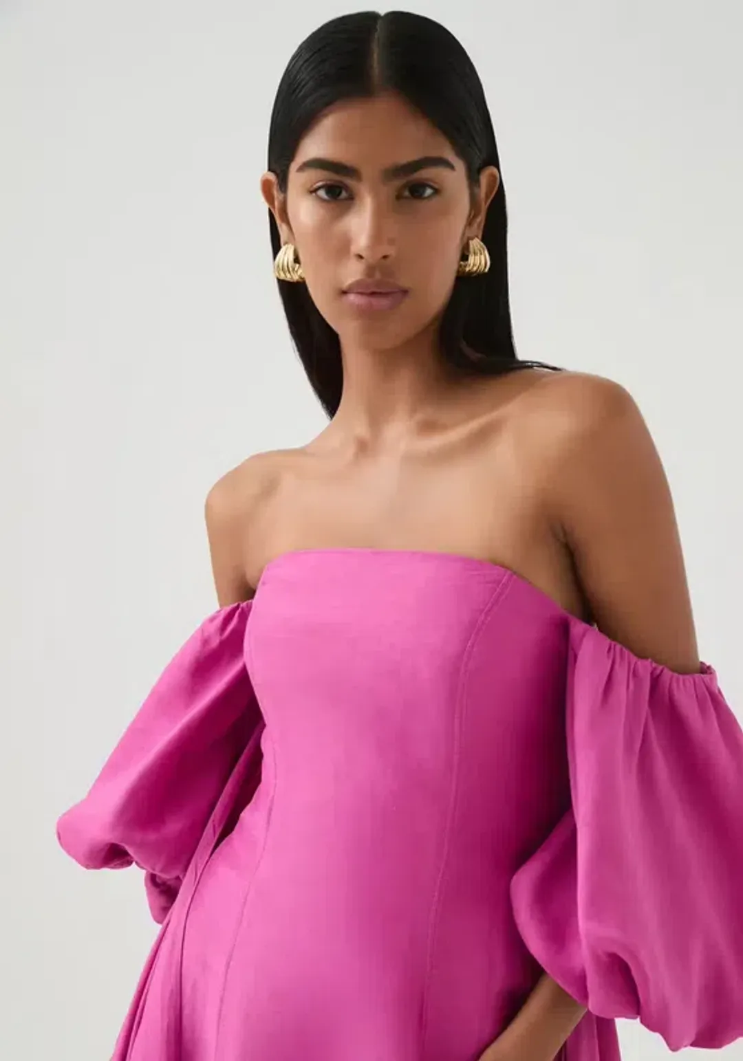 Aje Incarnation Midi Dress in Magenta size 16 for rent on The Volte - main image