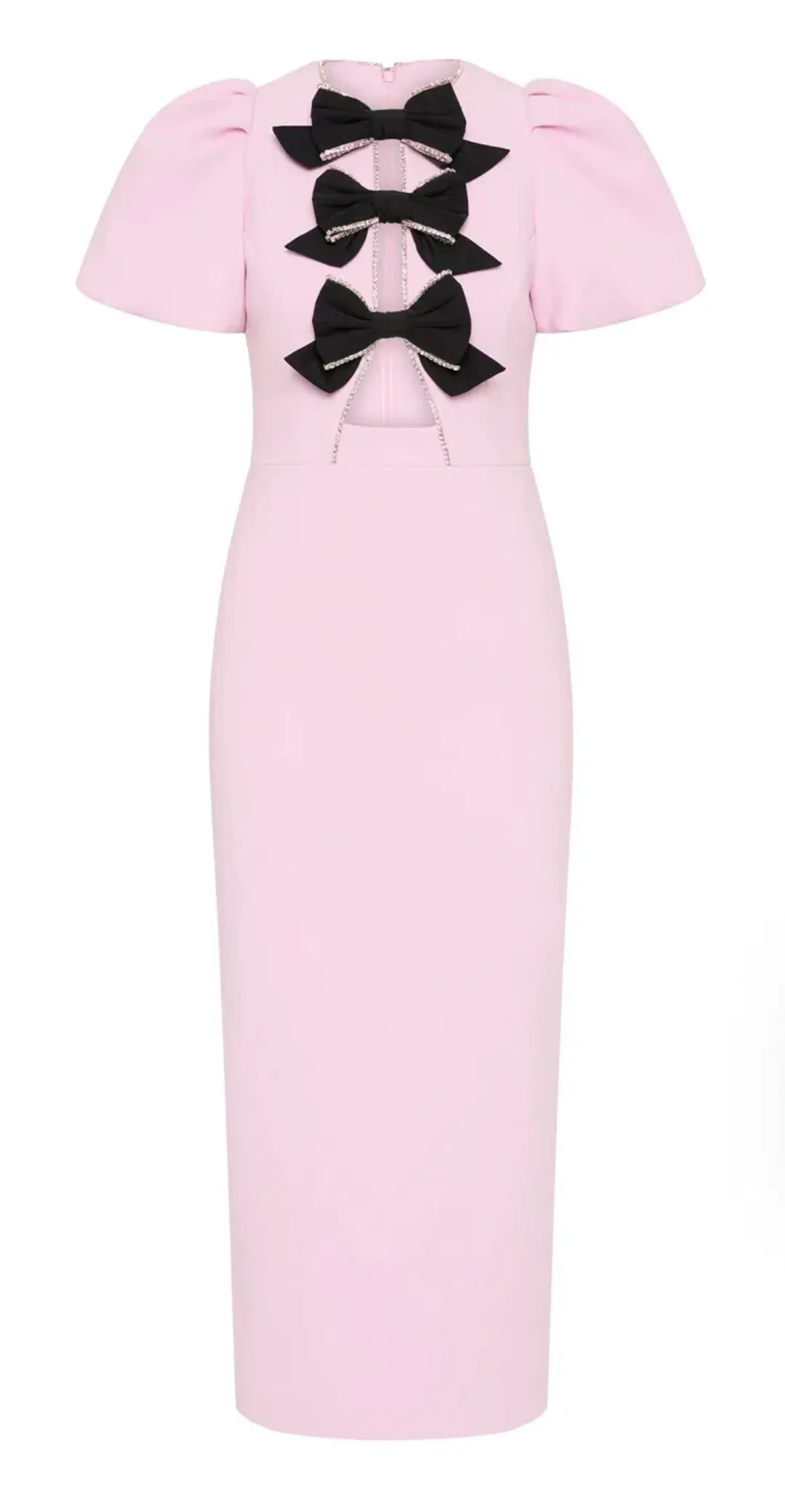 Rebecca Vallance Nemy Midi Dress Pink Size 12 for rent on The Volte - main image
