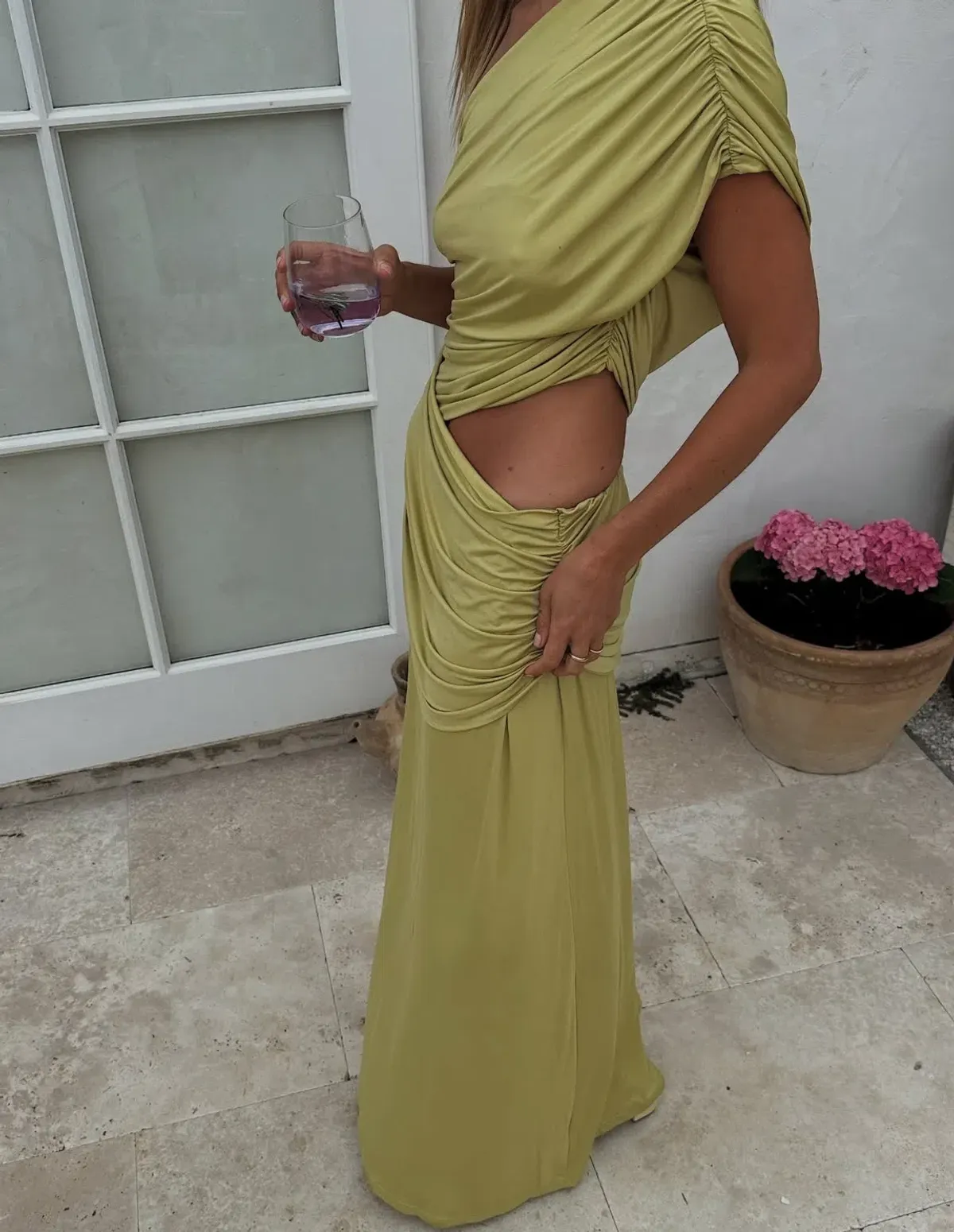 Crave Rouched Dress in Fig - Image 1