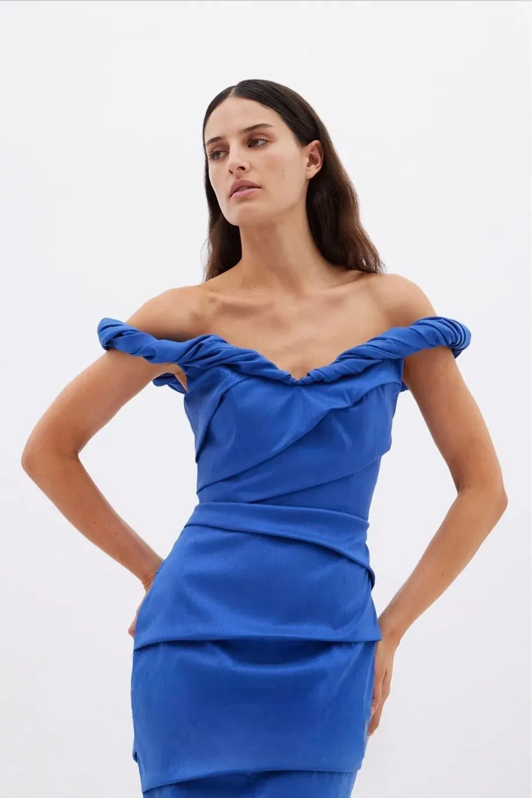 Rachel Gilbert Asha Dress Blue 3/AU12 for rent on The Volte - main image