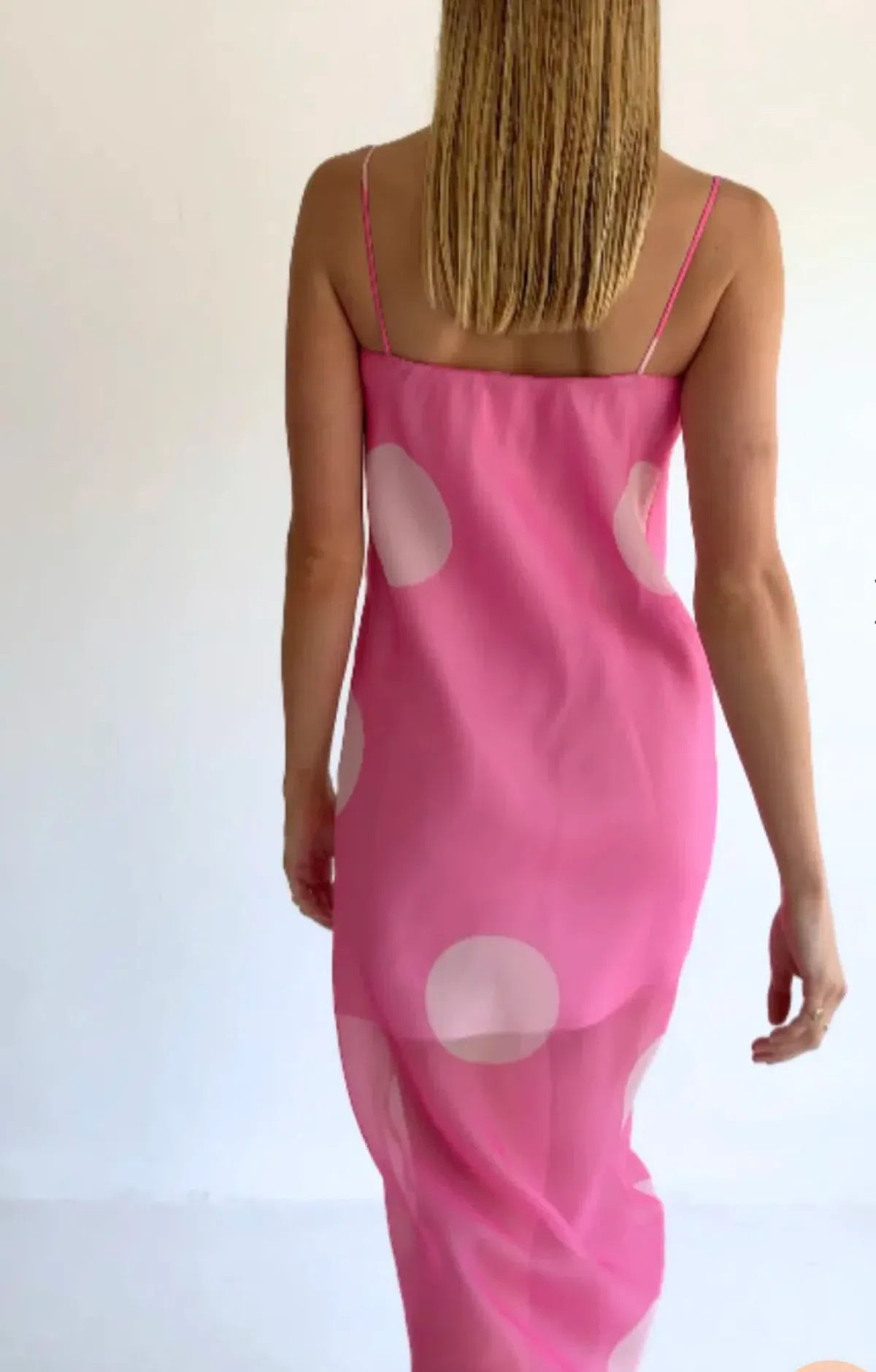By Nicola Mila Maxi Dress in Pink Polka - Image 3