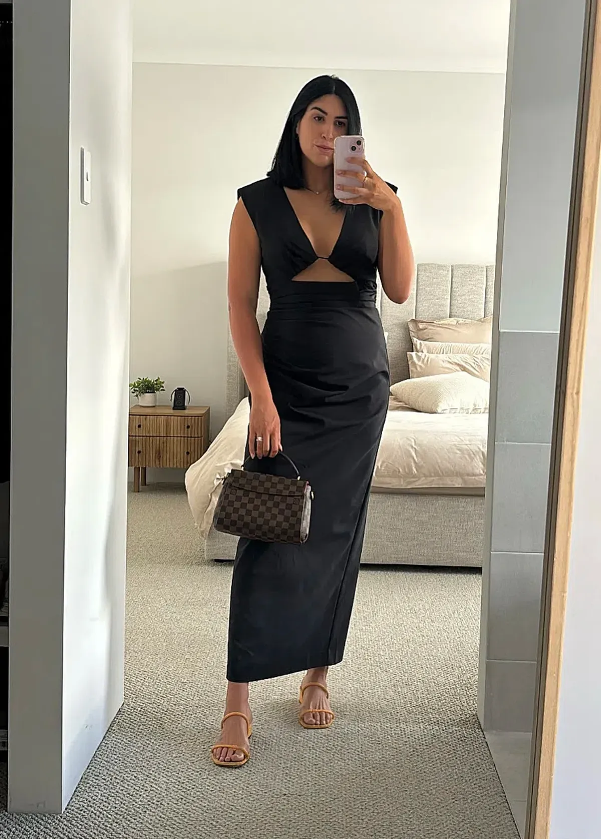 Shona Joy Lani Plunge Maxi black size 14 - Image 3