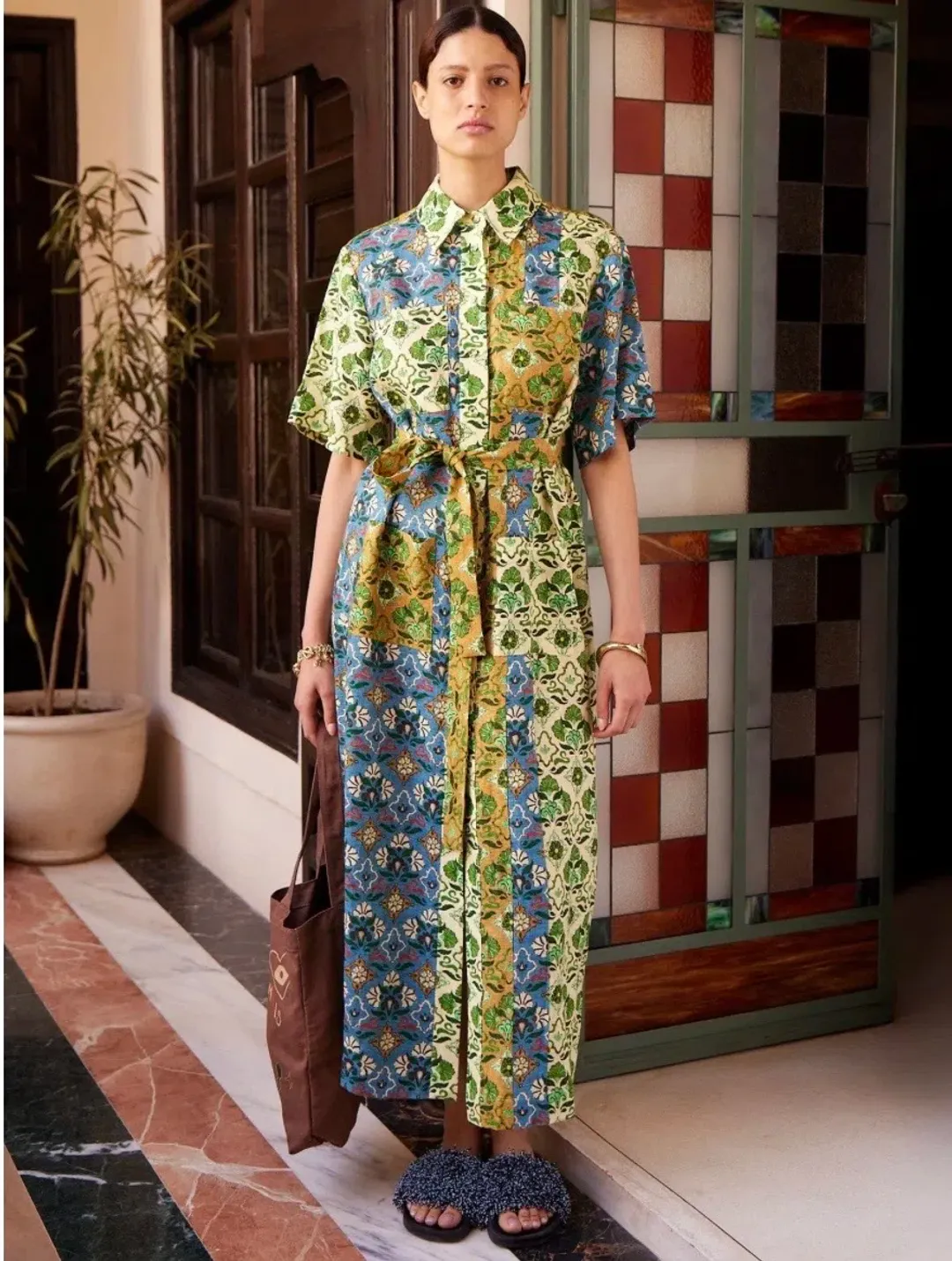 Alemais Ali Spliced Sundress Size 12 for rent on The Volte - main image