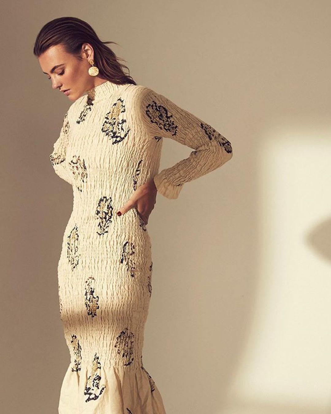 Sir The Label Aster Long Sleeve Midi Dress Print Size AU 6 for rent on The Volte - main image