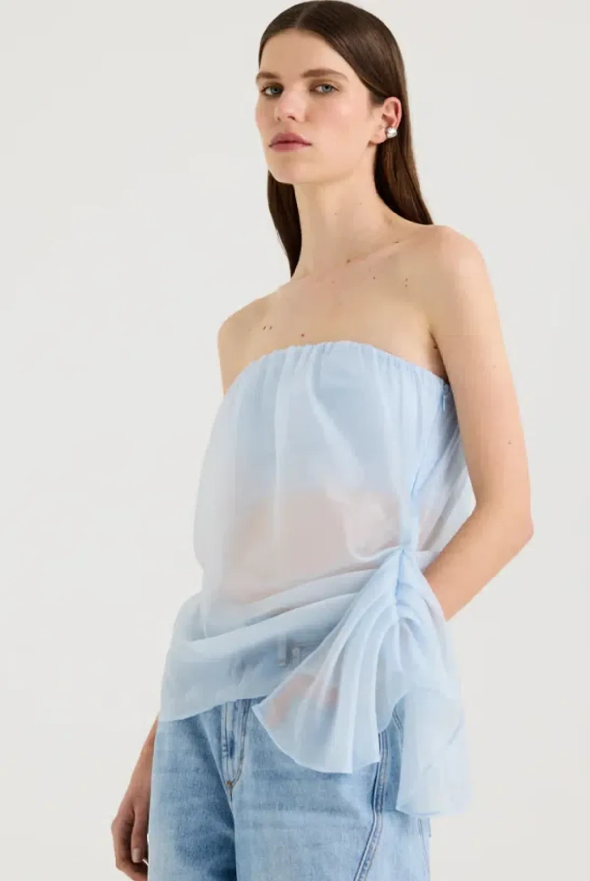 Henne Norella Bustier Top in Blue Mist Size 8 - Image 3