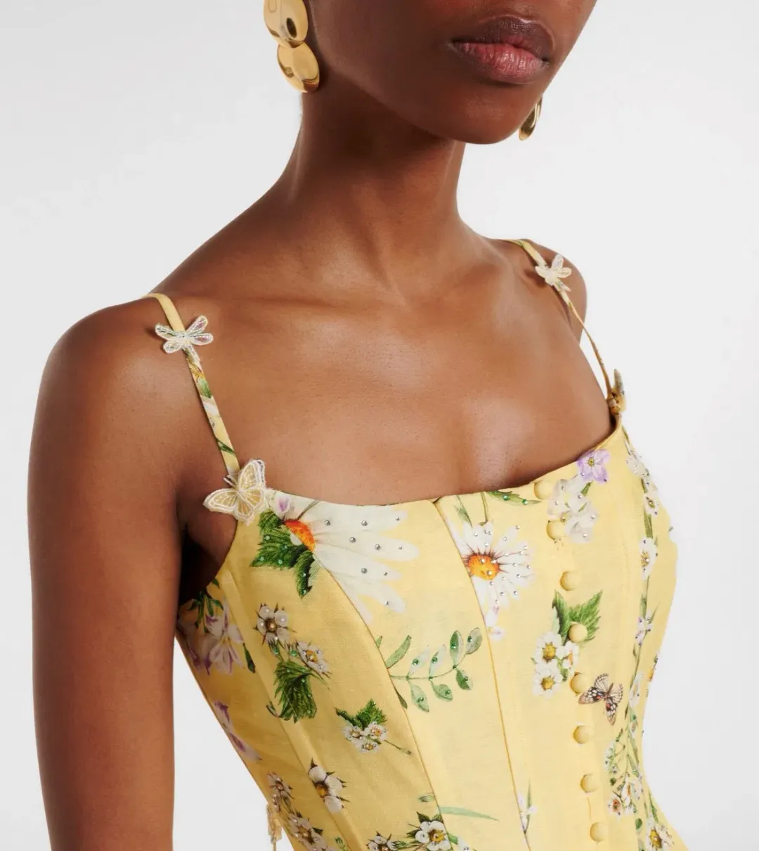 Camilla Crystal-embellished Corset Dress - Daisy chains for rent on The Volte - main image