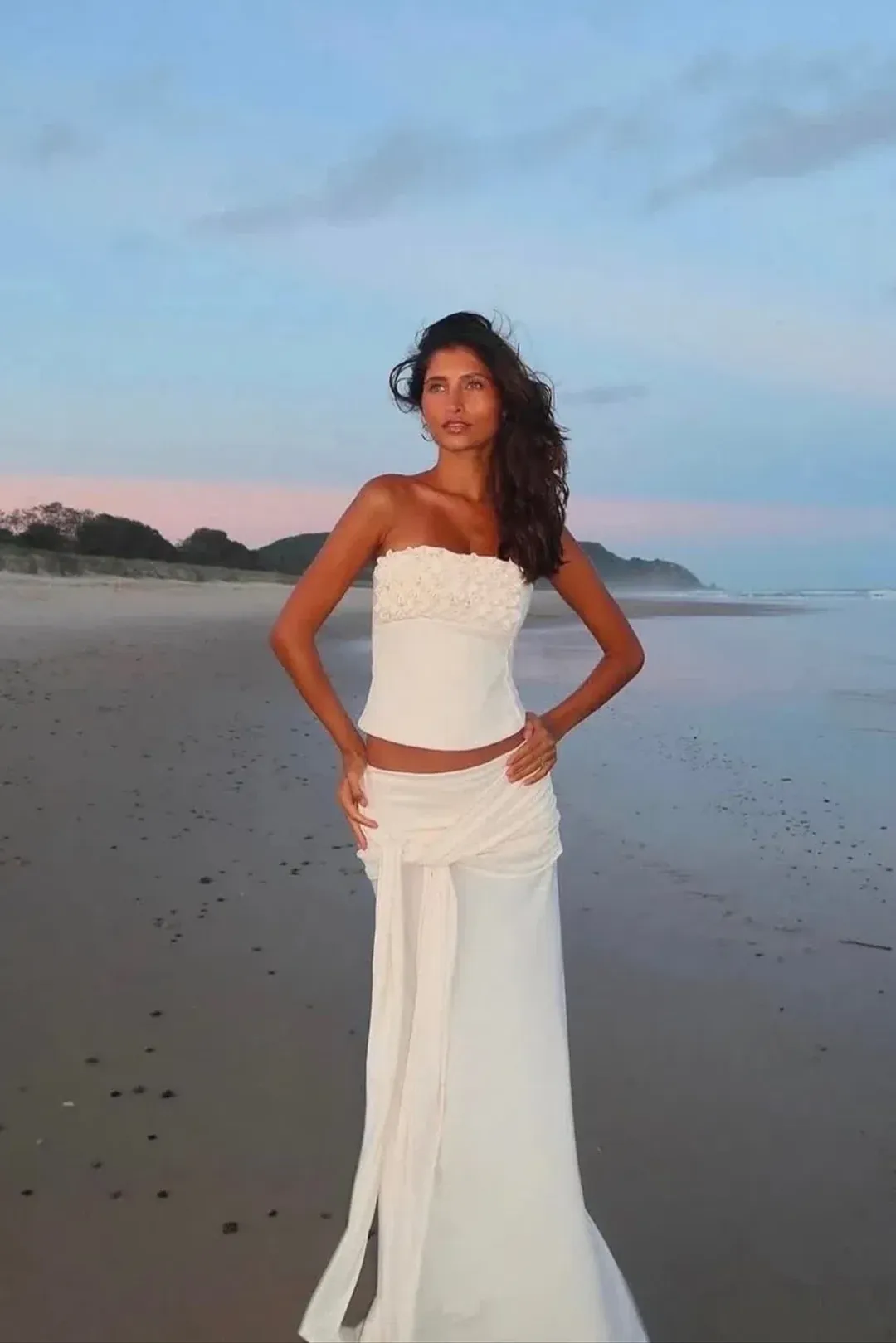 Ance Gria Jude Set Top and Skirt in Ivory Size XS / AU 6 for rent on The Volte - main image