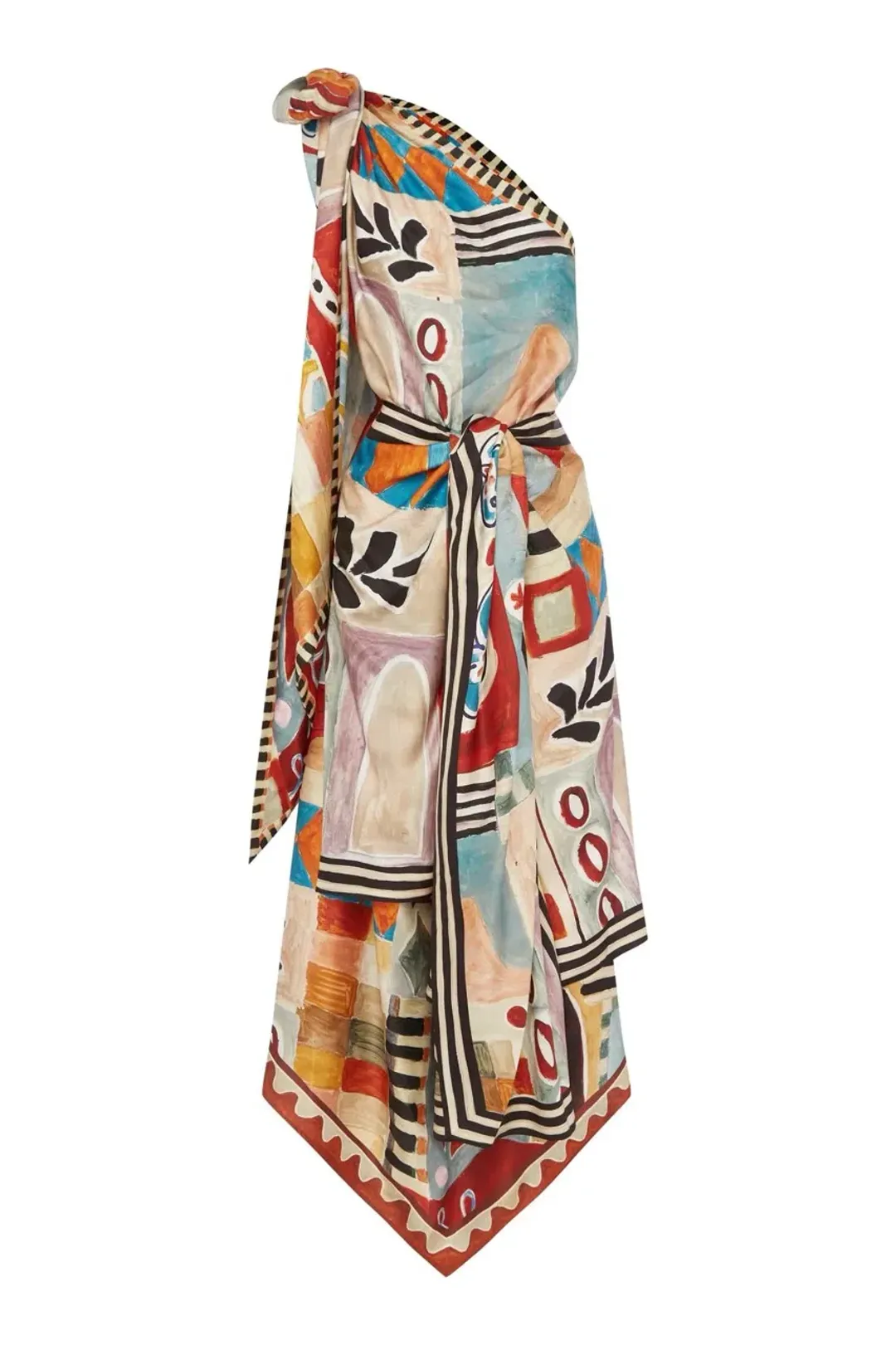 Alemais MICHELLE SCARF SILK MIDI DRESS Size 12 for rent on The Volte - main image