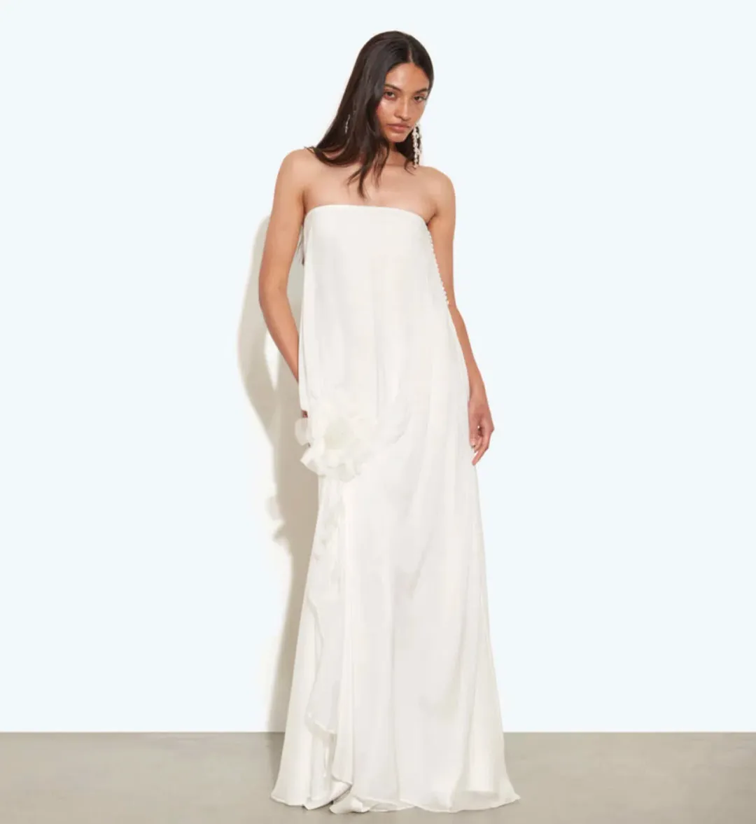 Rat & Boa Hibiscus Dress White Size S for rent on The Volte - main image