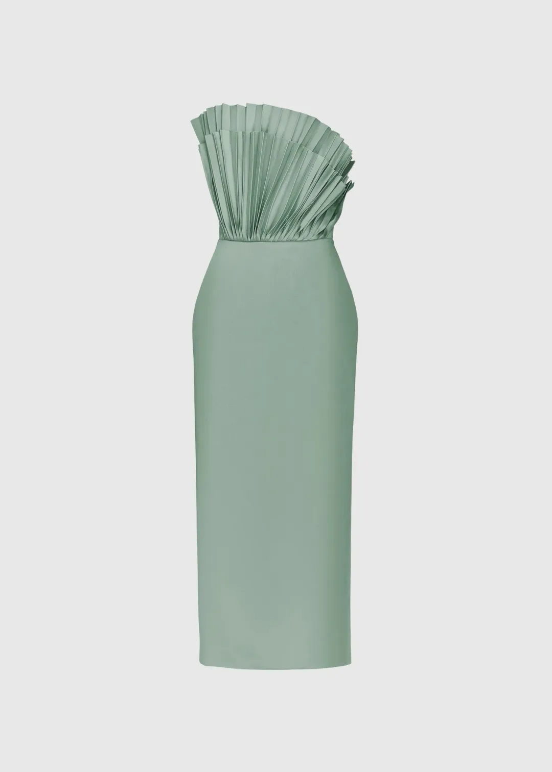 Justin Tong Rory Pleated Gown Size 10 for rent on The Volte - main image