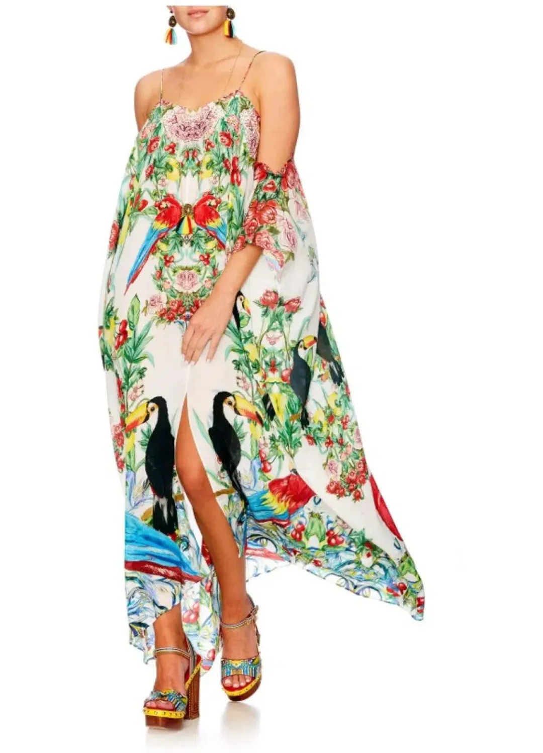 Camilla One Flew Over Paradise Play Shoestring Kaftan Silk OSFM  for rent on The Volte - main image