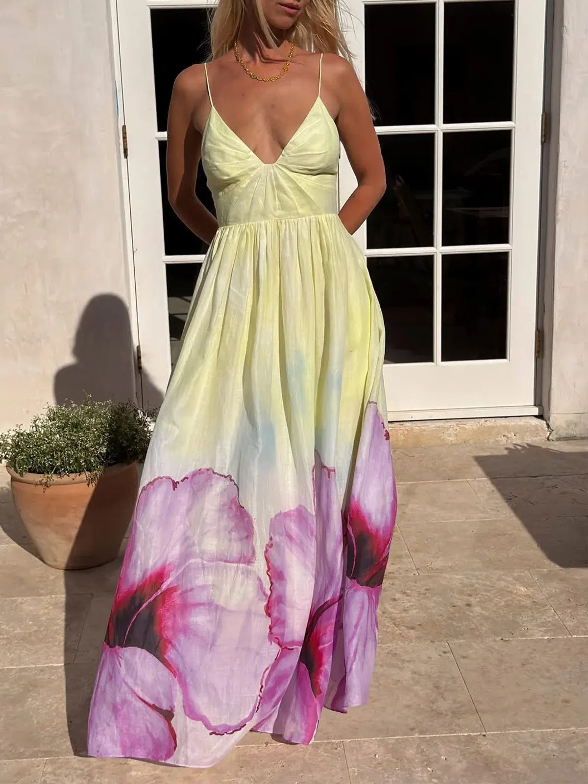 Aje Vacation Maxi Dress Hibiscus print size 8 - Image 1