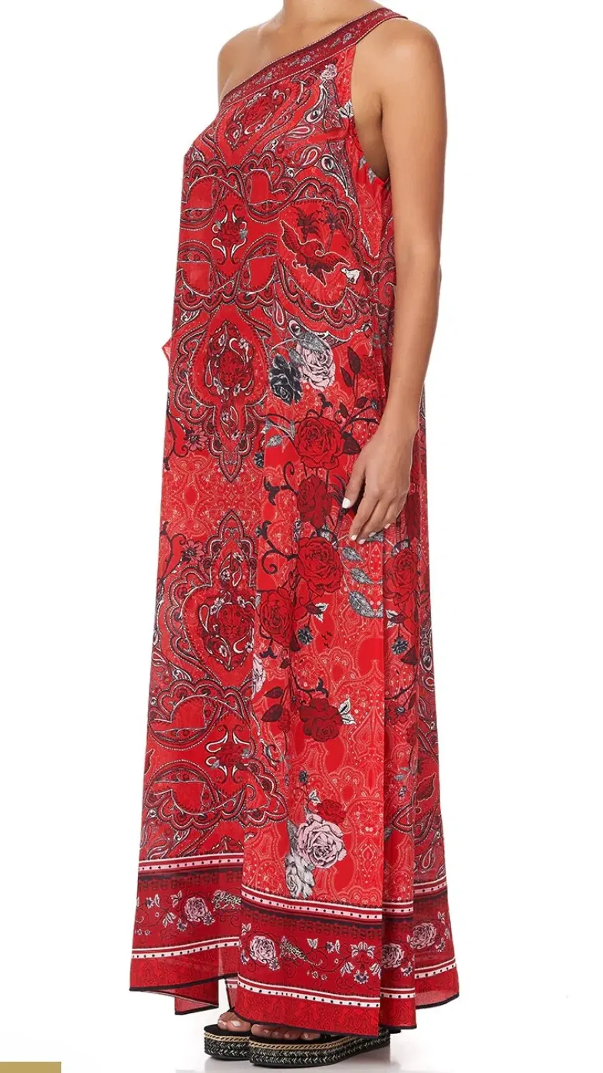 Camilla Pirate Punk One Shoulder Kaftan with Neckband  - Image 1