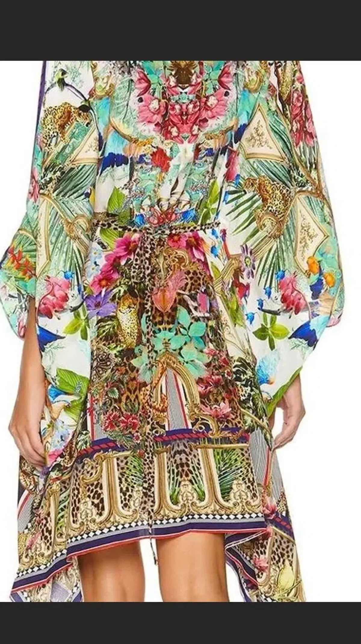 Camilla Champagne Coast Short Kaftan with Hardware One Size  - Image 8