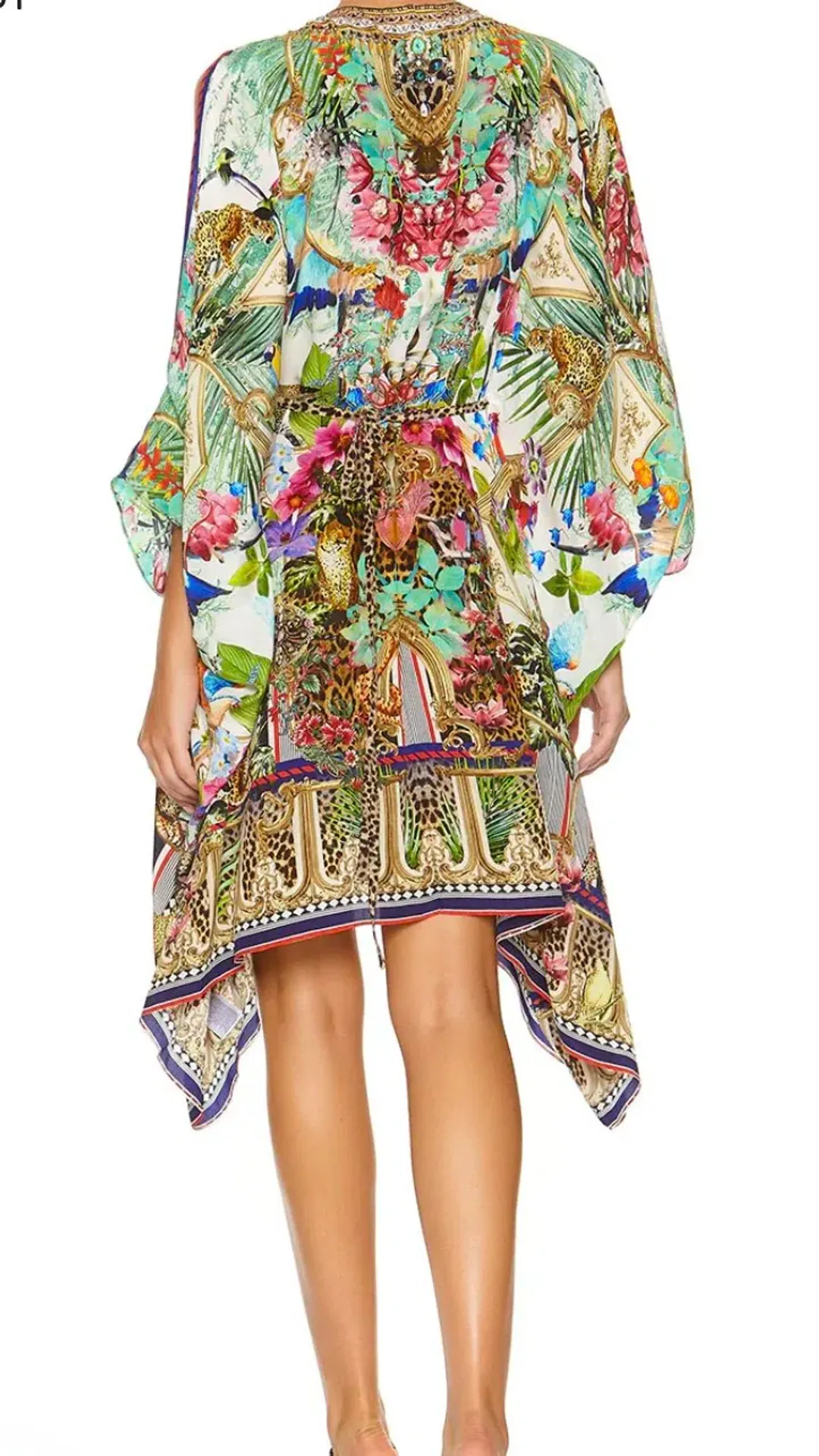 Camilla Champagne Coast Short Kaftan with Hardware One Size  for rent on The Volte - main image