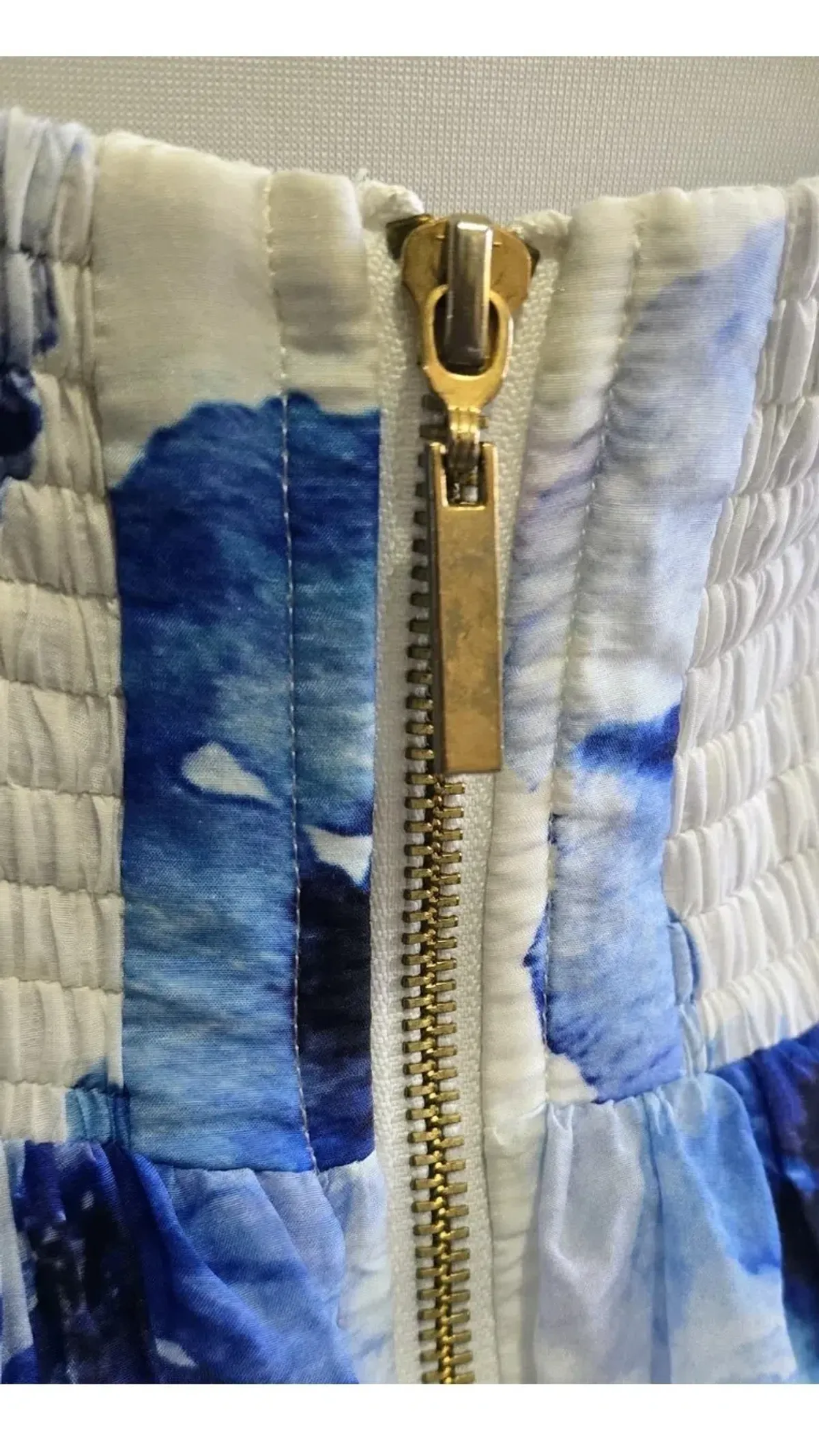 Aje Belize Maxi Dress s.10 White & Blue Silk Blend  - Image 5