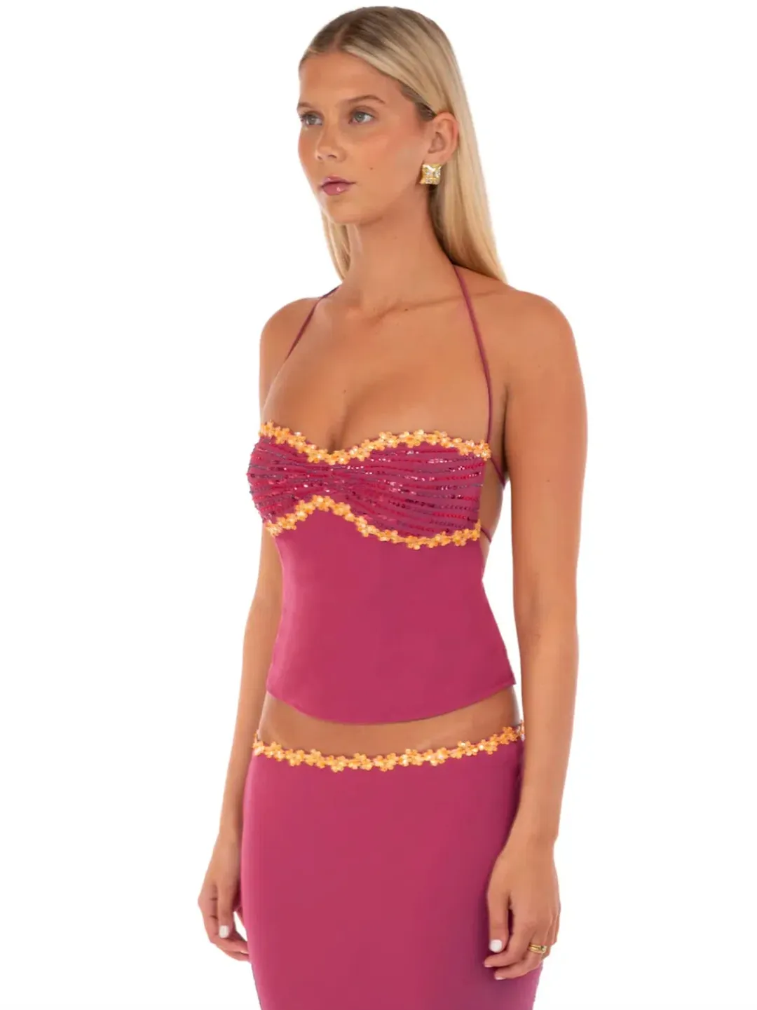 I AM DELILAH JEMIMA MIDI SKIRT & JEMIMA HALTER. SIZE S / AU 8-10 for rent on The Volte - main image