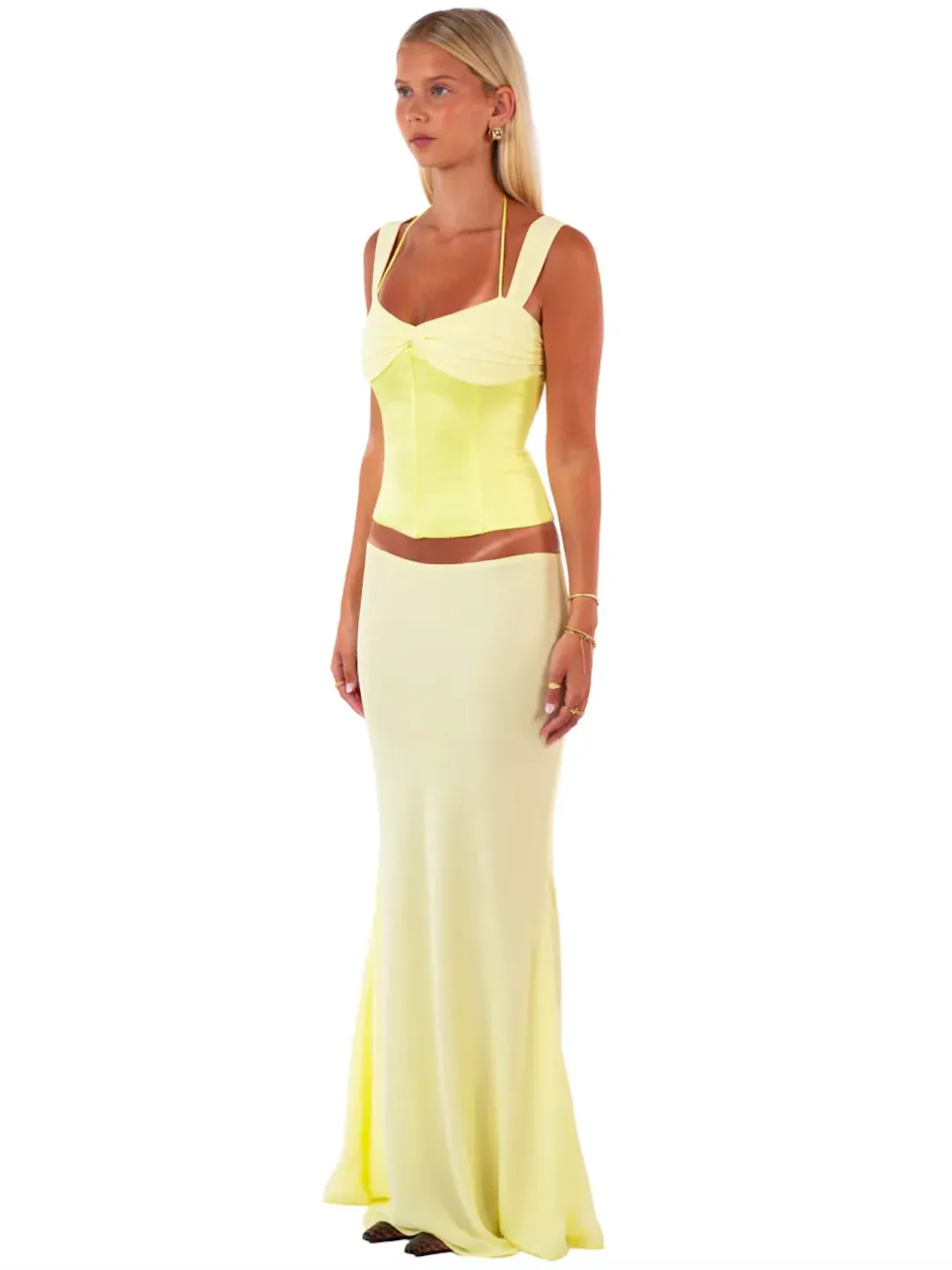 I AM DELILAH SCARLETT MAXI SKIRT & CORSET. SIZE S / AU 8-10 for rent on The Volte - main image