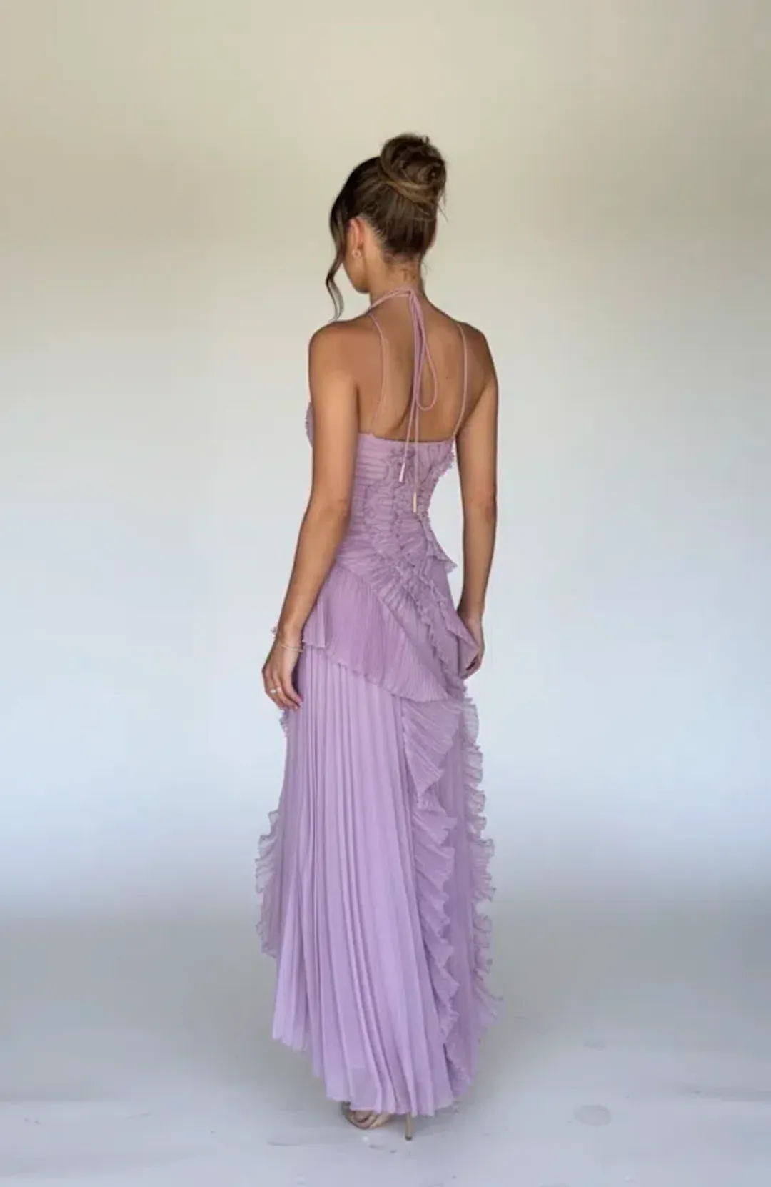 Amur Lorelie Inspired Halter Midi Dress Lavender Size S / AU 8 10 for rent on The Volte - main image