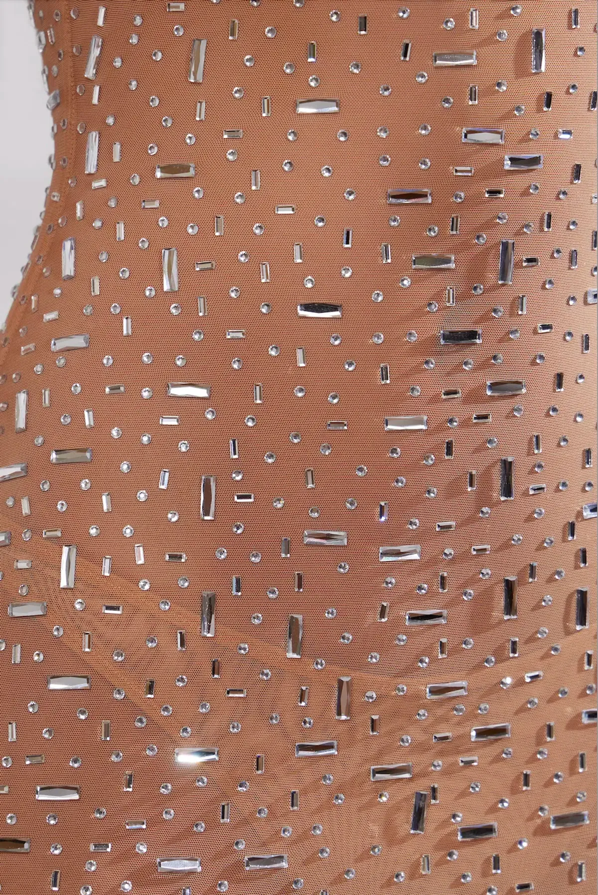 Oh Polly Antonella Sheer Embellished Maxi Dress Nude Size AU 12 / L  - Image 7