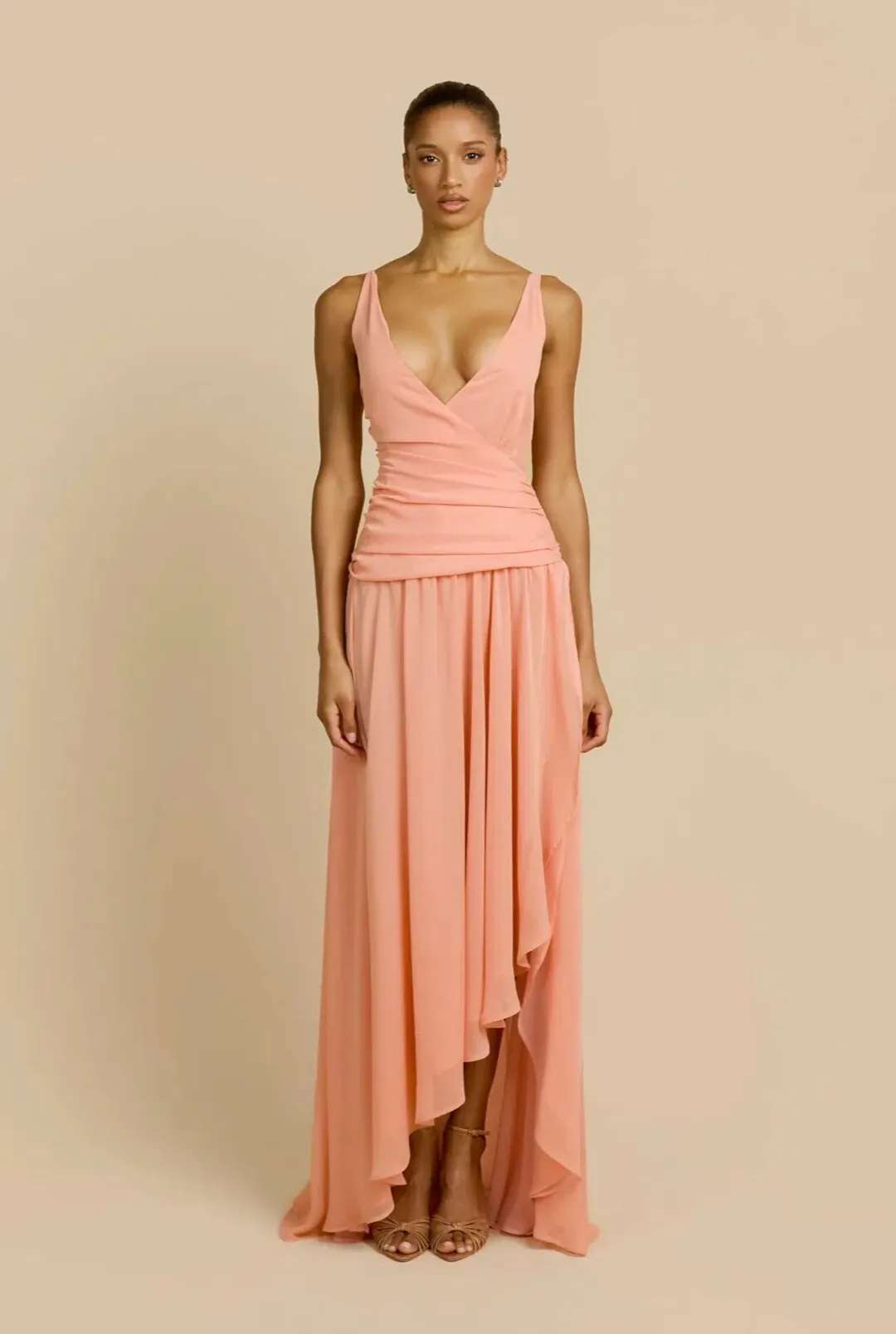 Arcina Ori Delilah Dress Peach XS for rent on The Volte - main image