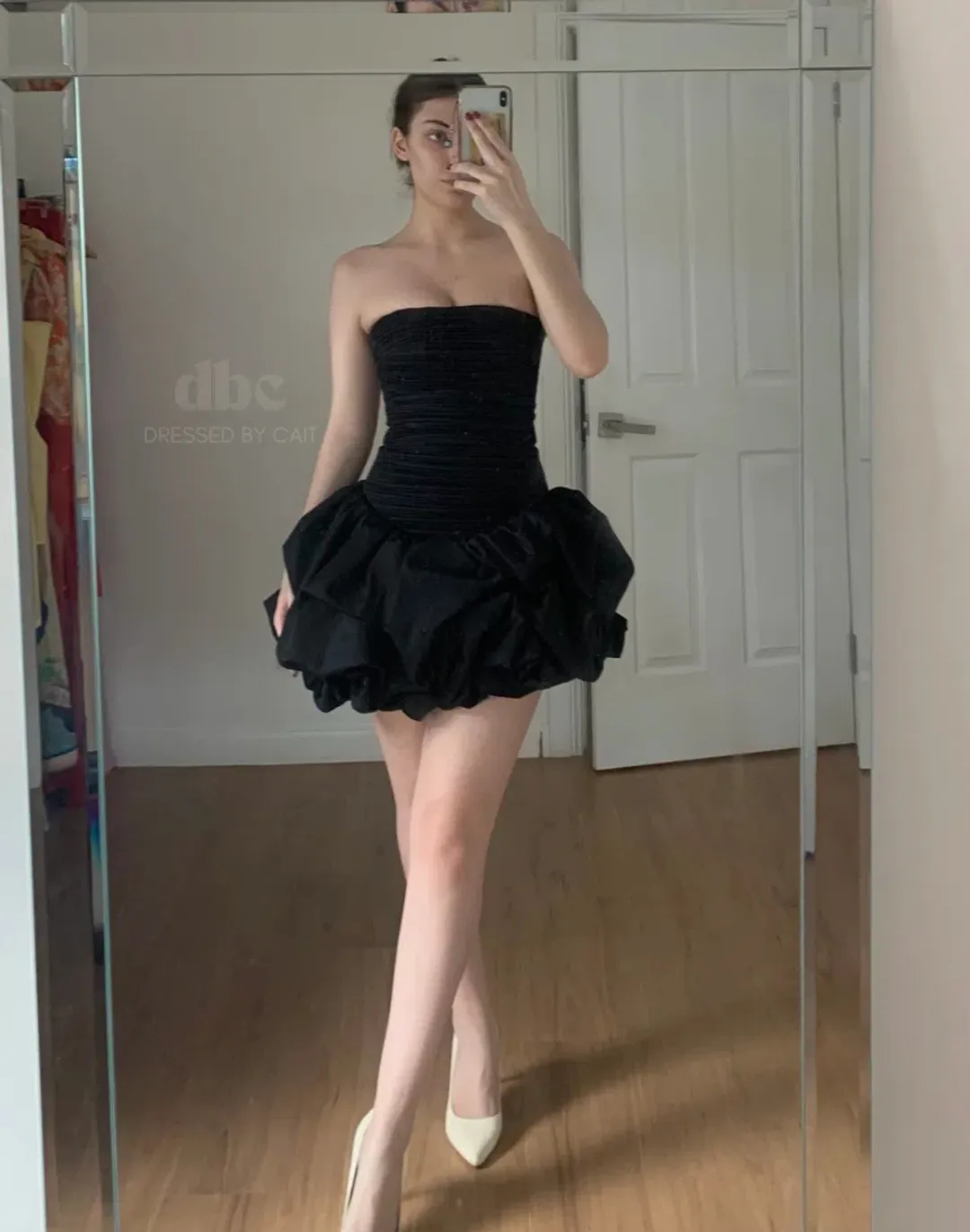 AJE Bubble Hem Mini Black size 6 for rent on The Volte - main image