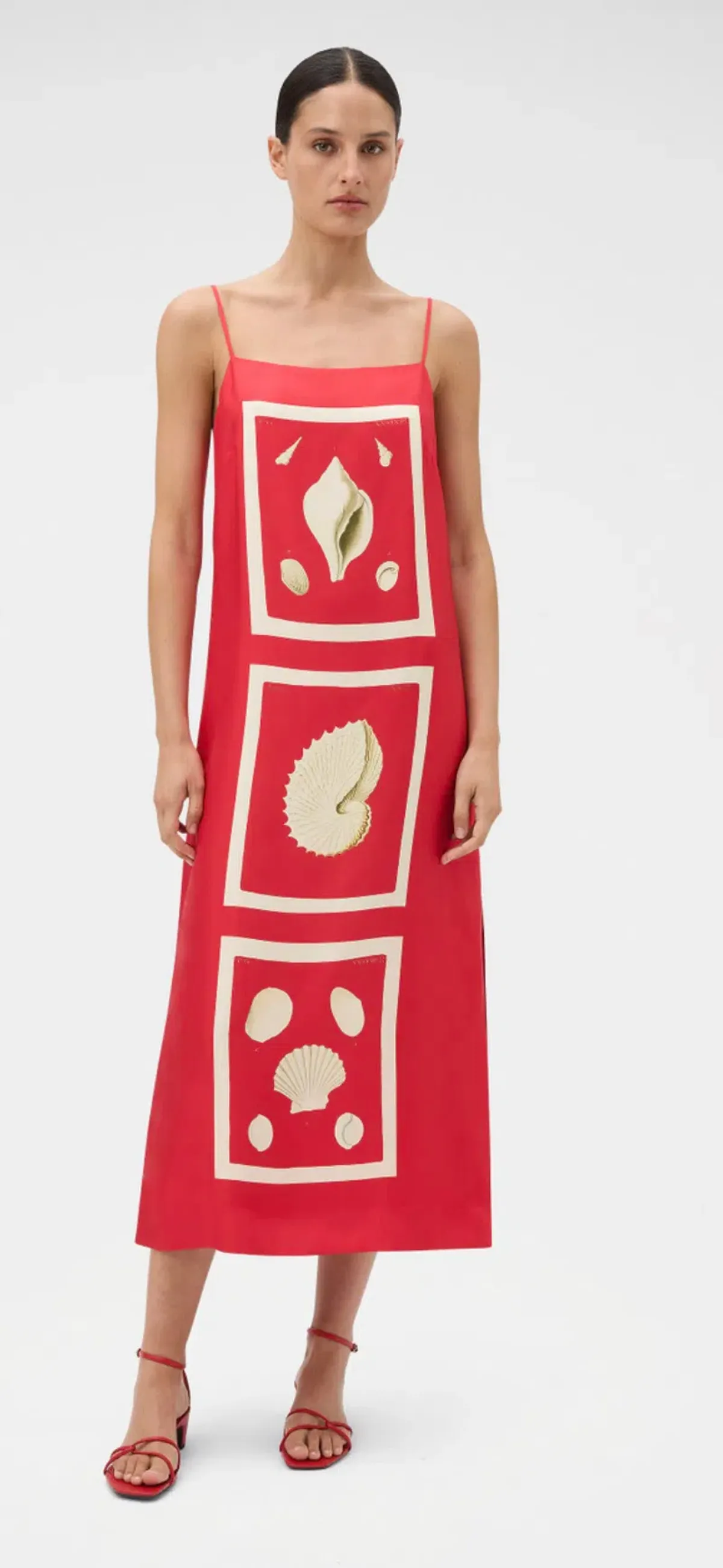 Oroton red Graphic Shell Dress size 10 - Image 1