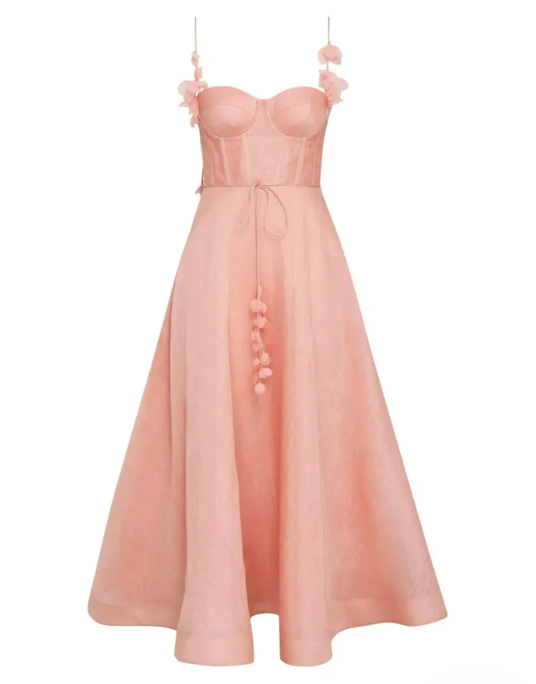 Zimmermann Wonderland Corset Midi in Dusty Pink Size 1 for rent on The Volte - main image