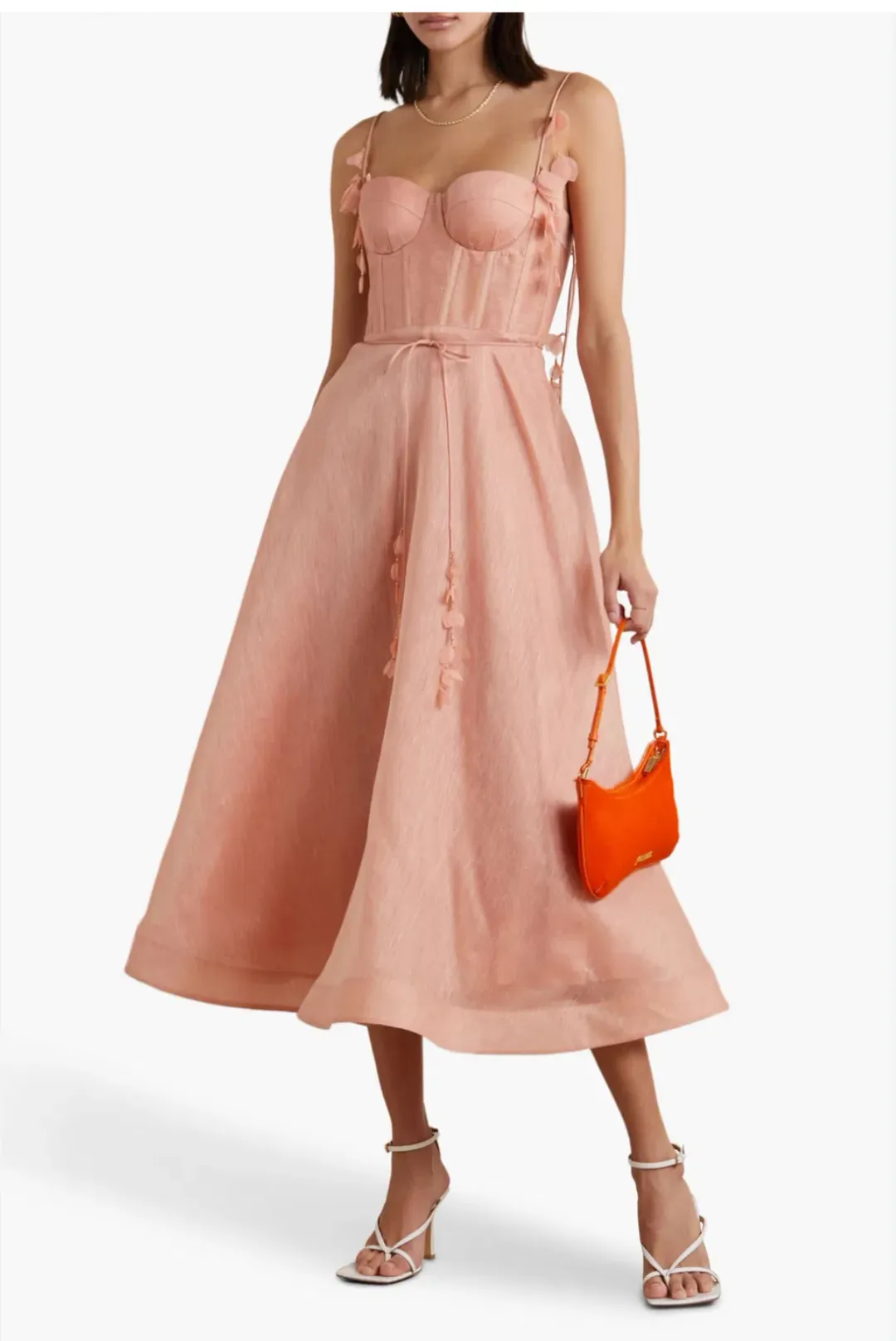 Zimmermann Wonderland Corset Midi in Dusty Pink Size 1 for rent on The Volte - main image