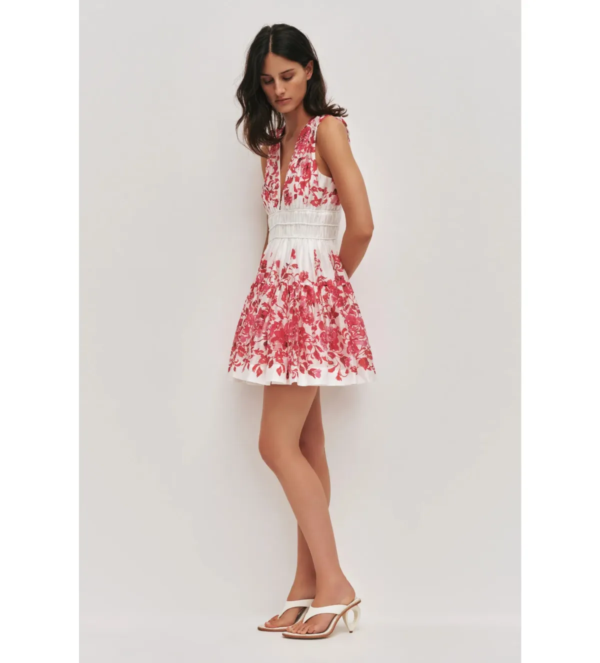 Aje Casia Mini Dress Rose Ink Red Size AU 10 - Image 2