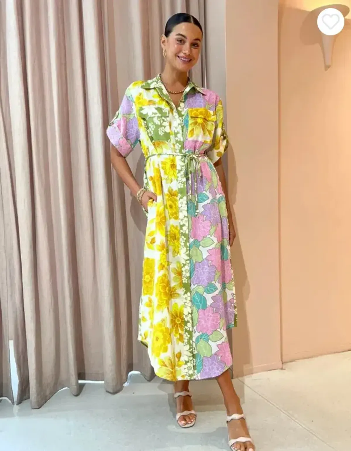 Alemais Elora Patchwork Shirtdress In Floral Multi Size 8 - Image 1