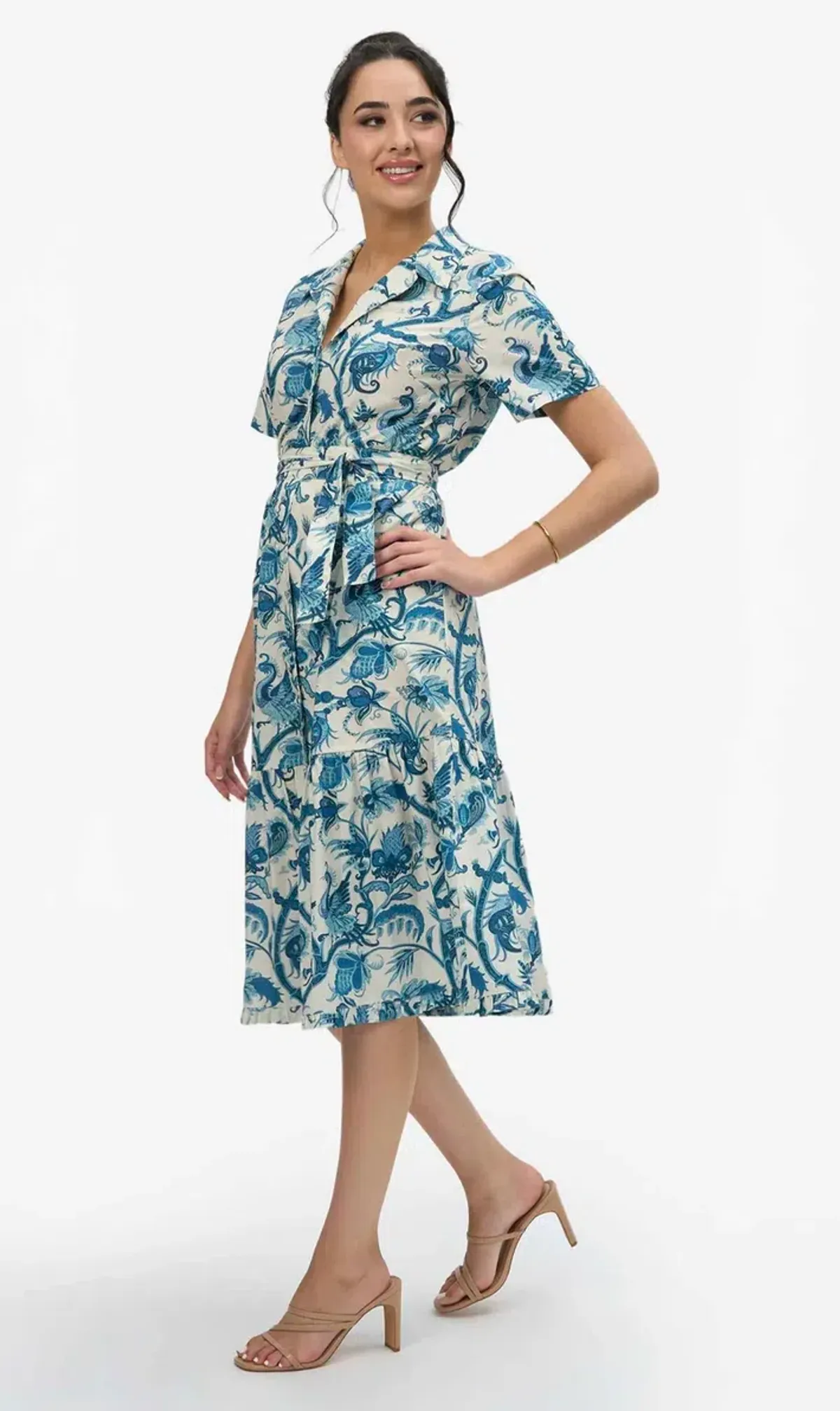 Leona Edmiston Danica Phoenix Rising Midi Shirtdress Size XS/10 - Image 2