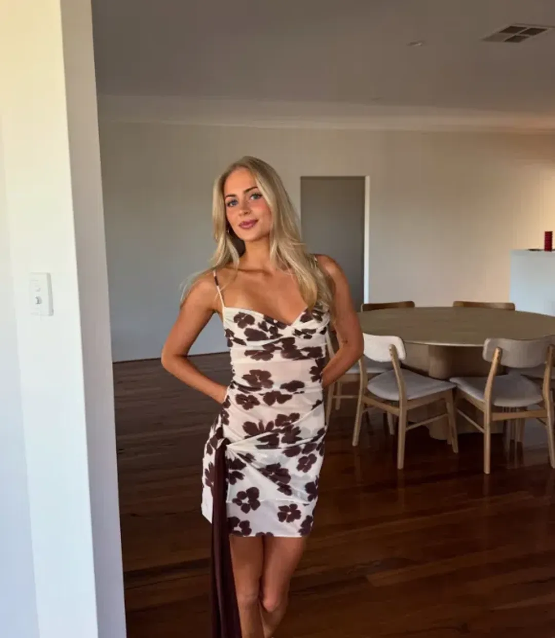 Benni Piper Twist Dress - Coco Blossom Size 8 / Small for rent on The Volte - main image