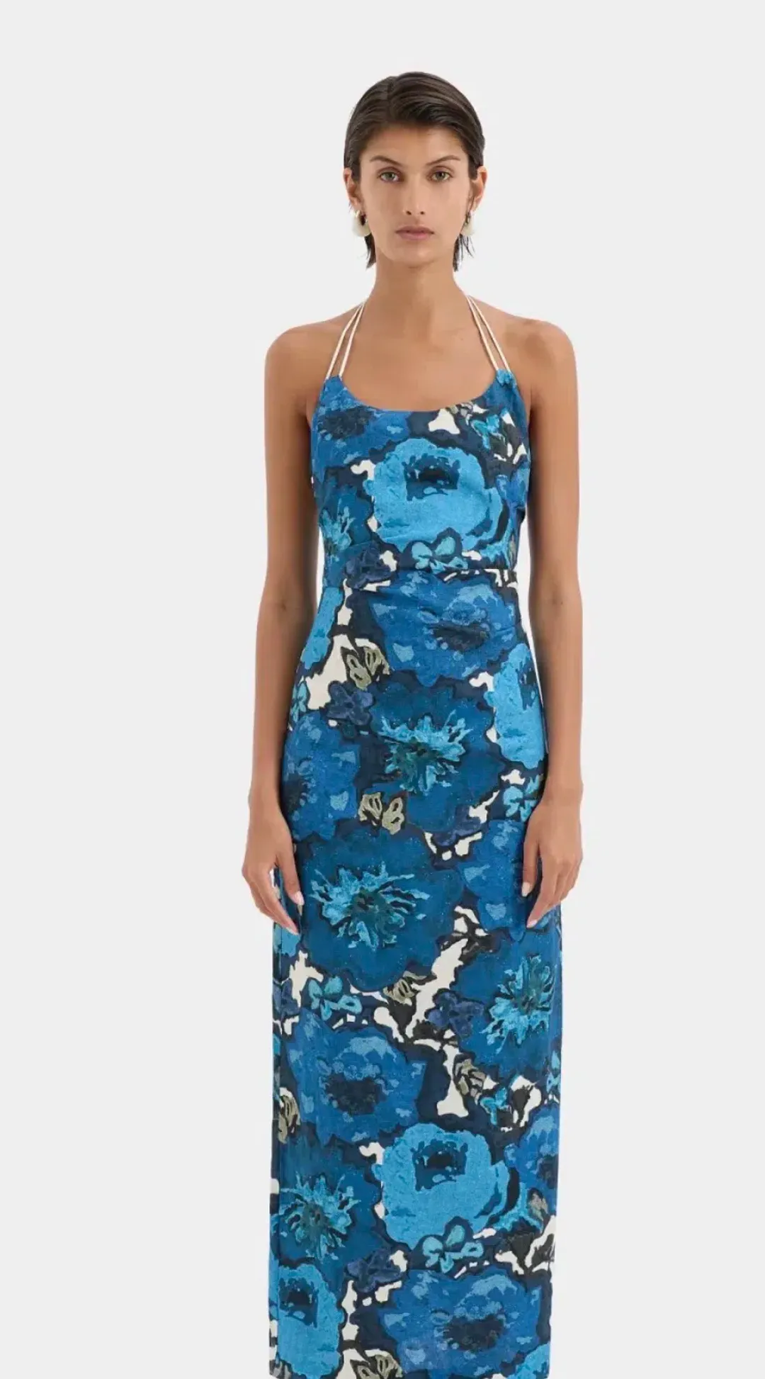 SIR THE LABEL CAMELLIA MIDI DRESS FLORAL PRINT SIZE 0P/AU 4 for rent on The Volte - main image