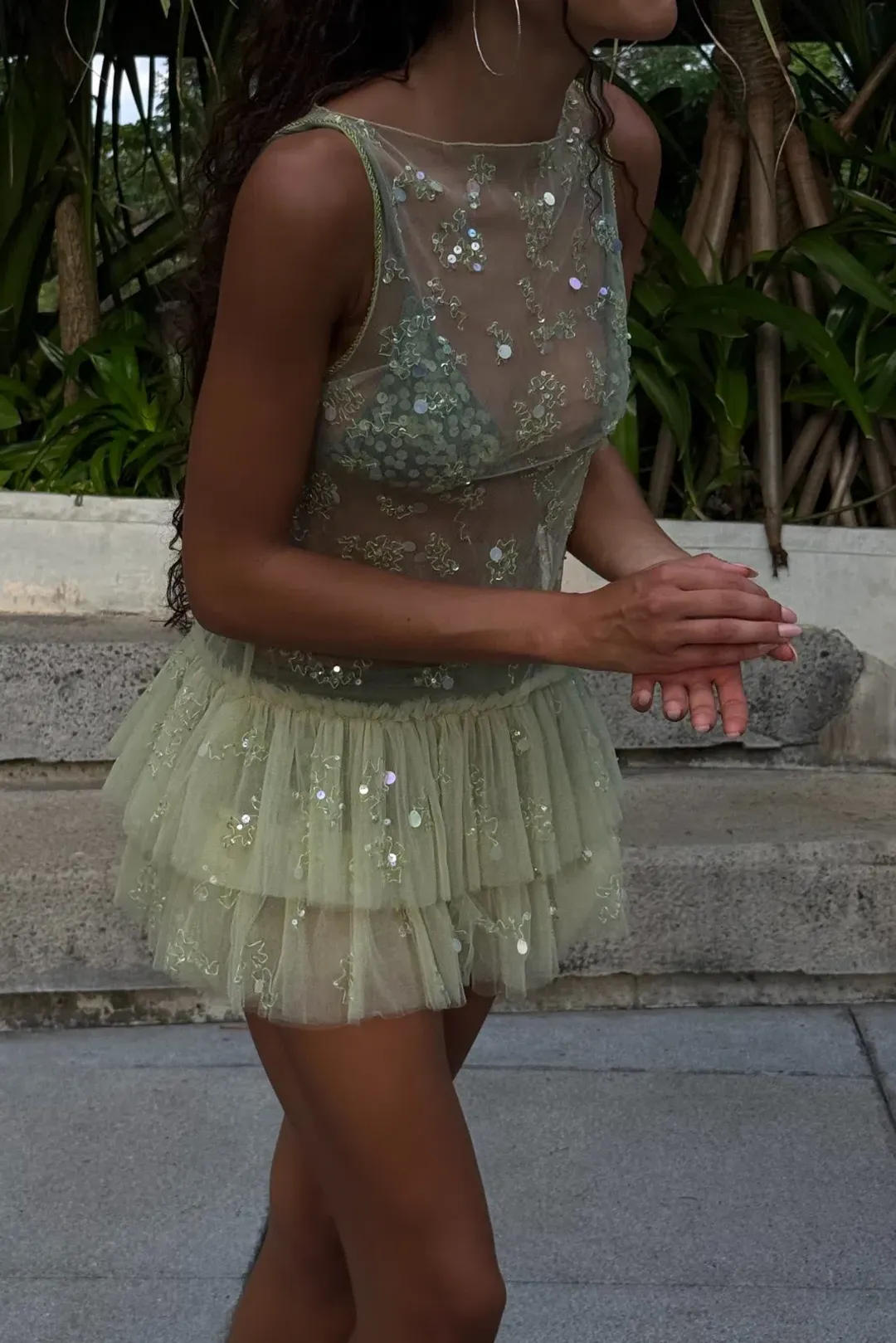 Dyspnea - TROPHY TULLE MINI DRESS - Size XL  for rent on The Volte - main image